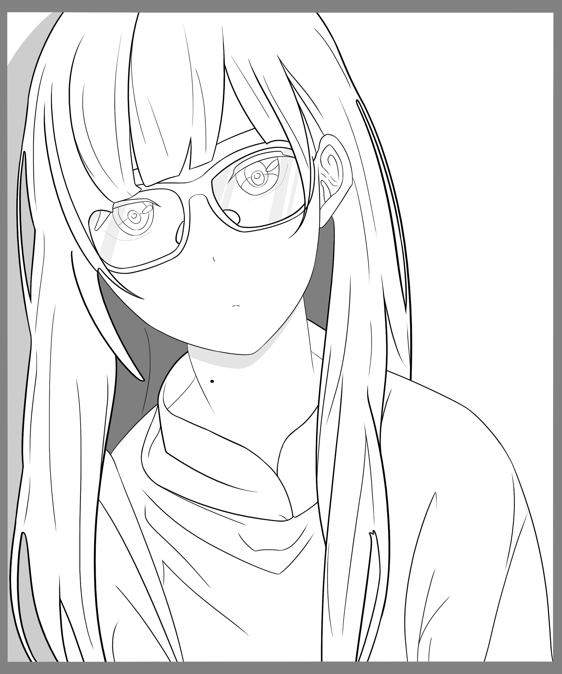 ArtStation Line Art Tracing Anime Relife 