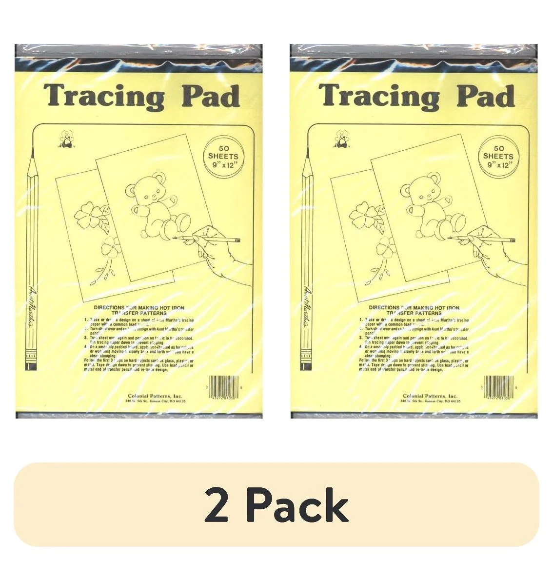 Aunt Martha 39 s Tracing Paper 9x12 50pc Pad Pkg Walmart Business 