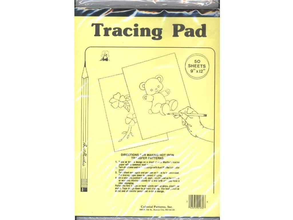 Aunt Martha 39 s Tracing Paper 9x12 50pc Pad Pkg Walmart