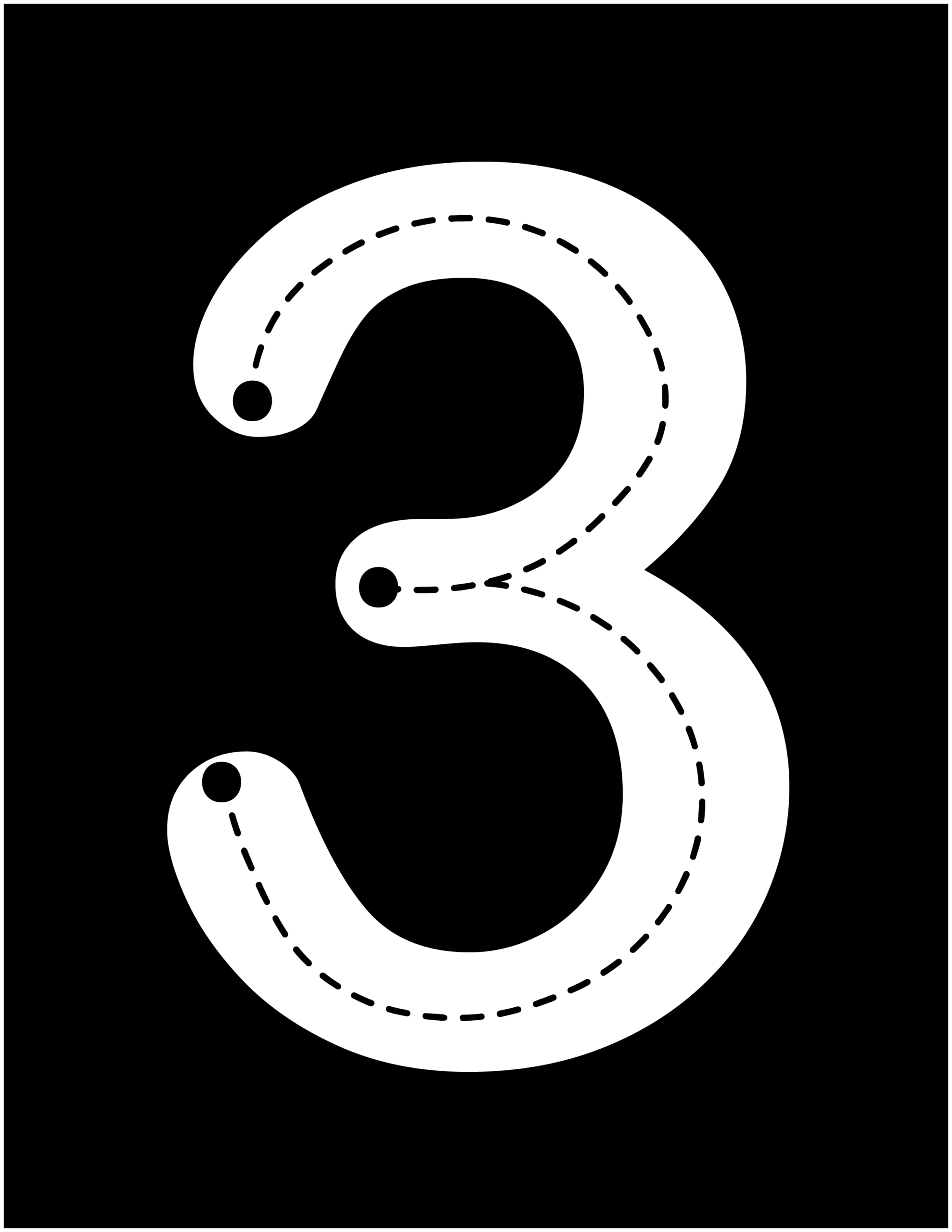 Back To School Tracing Large Numbers 1 20 With Black Worksheets 