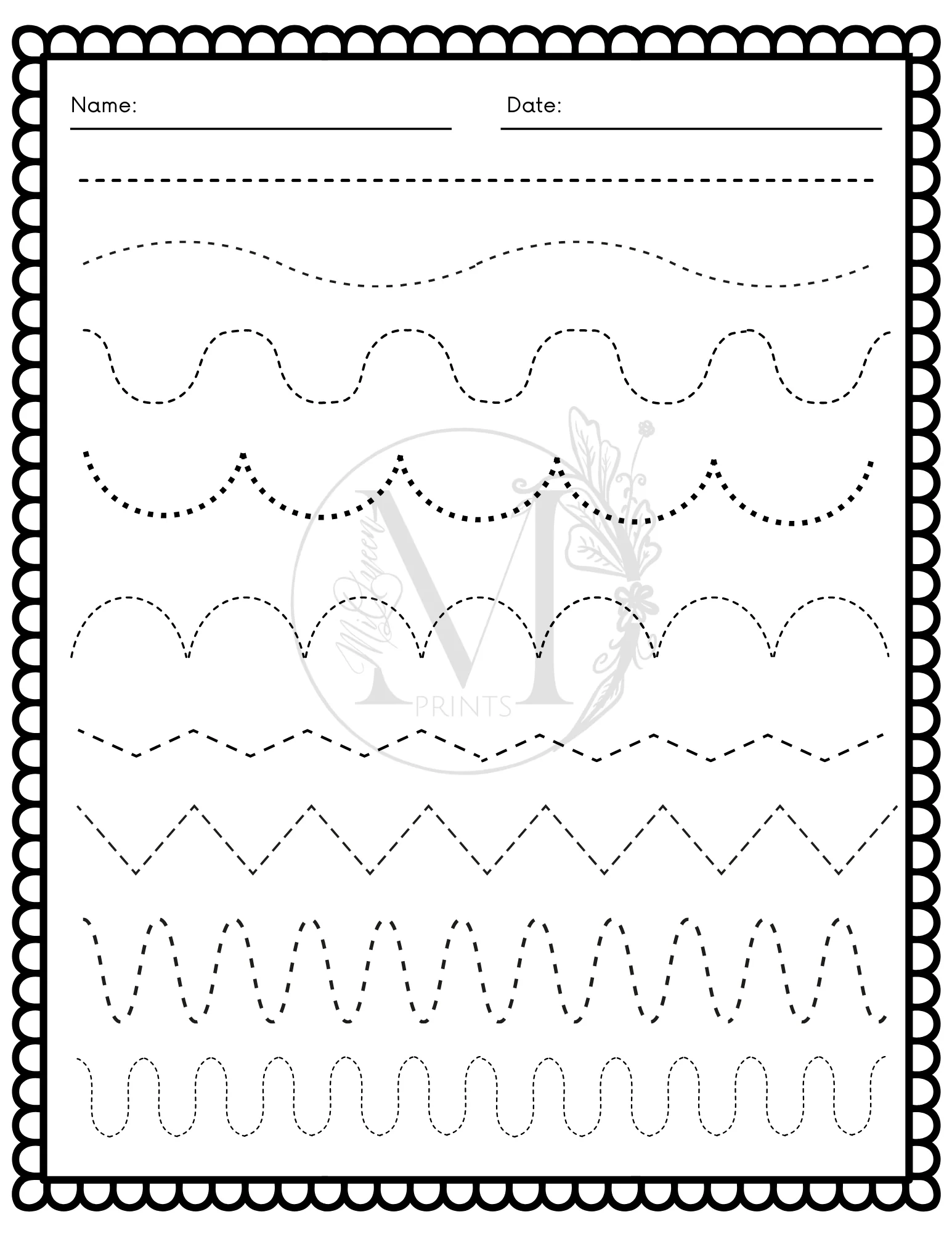 Beginner Writing Line Tracing Worksheets Sky s The Limit