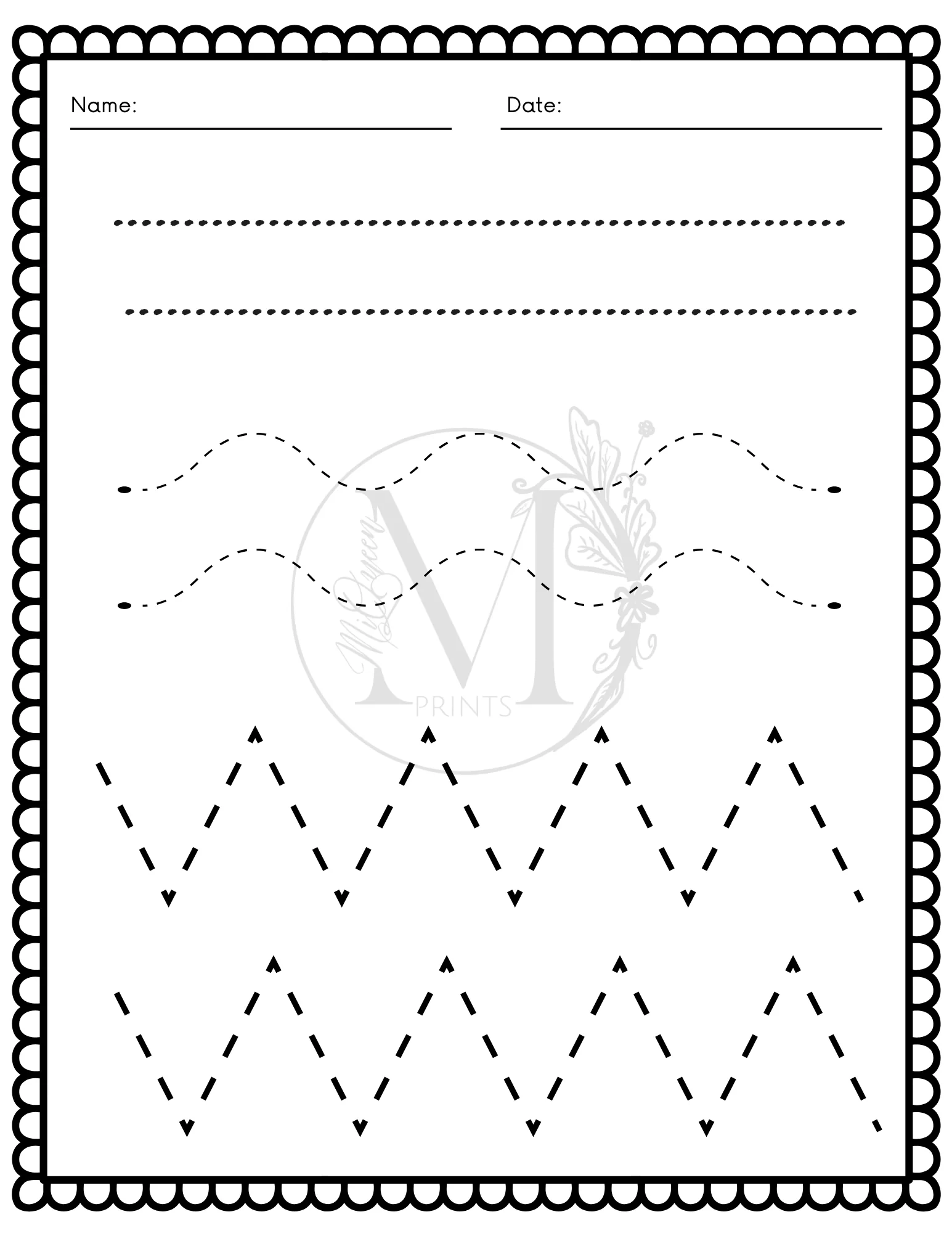 Beginner Writing Line Tracing Worksheets Sky s The Limit