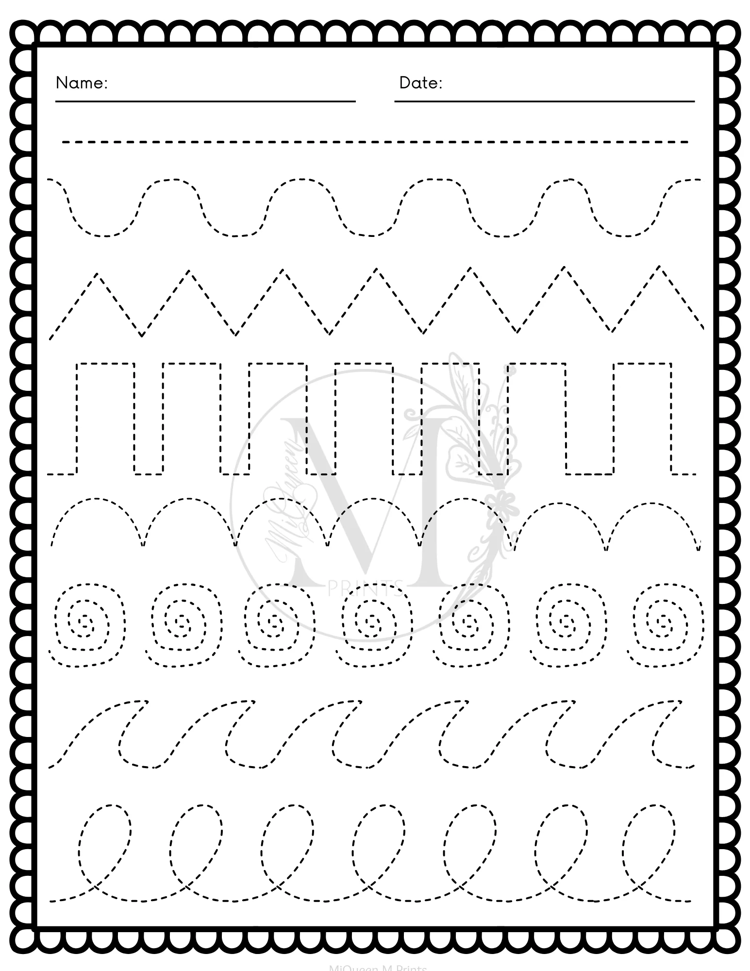 Beginner Writing Line Tracing Worksheets Sky s The Limit