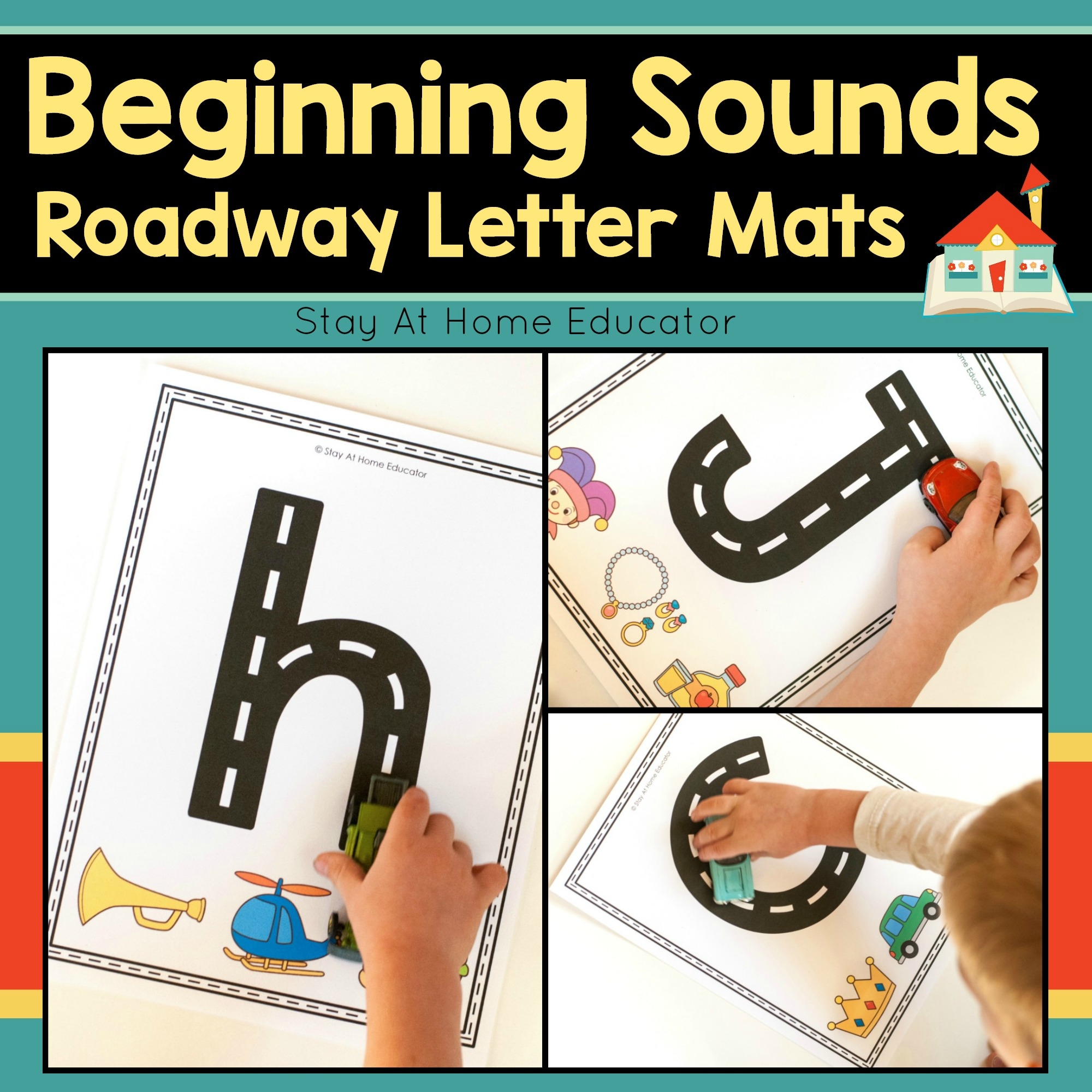 Beginning Sounds Roadway Letter Tracing Mats Stay At Home Educator
