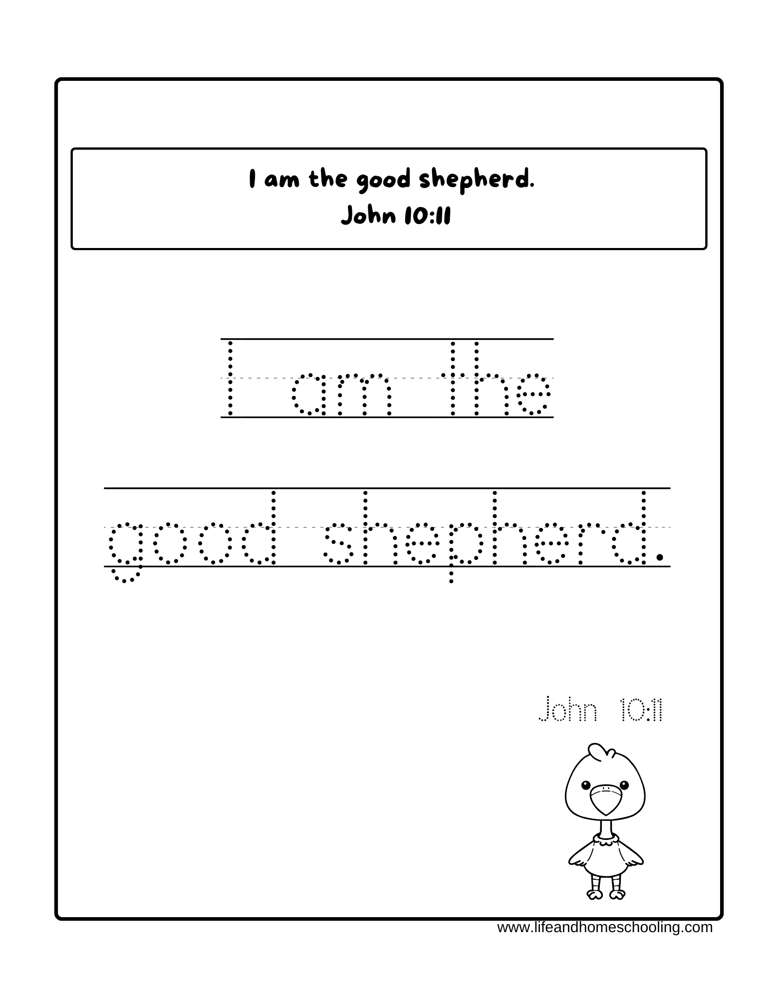 Bible Verse Tracing Worksheets