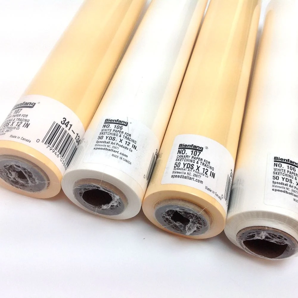 Bienfang Sketching Detail Paper Rolls In White amp Canary By 