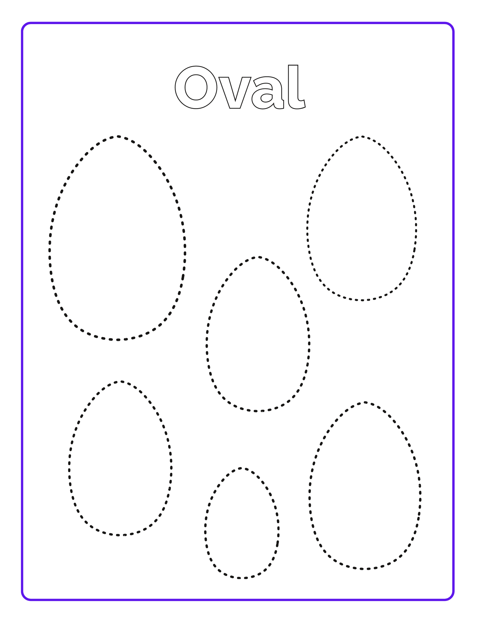 Oval Tracing Worksheets Preschool
