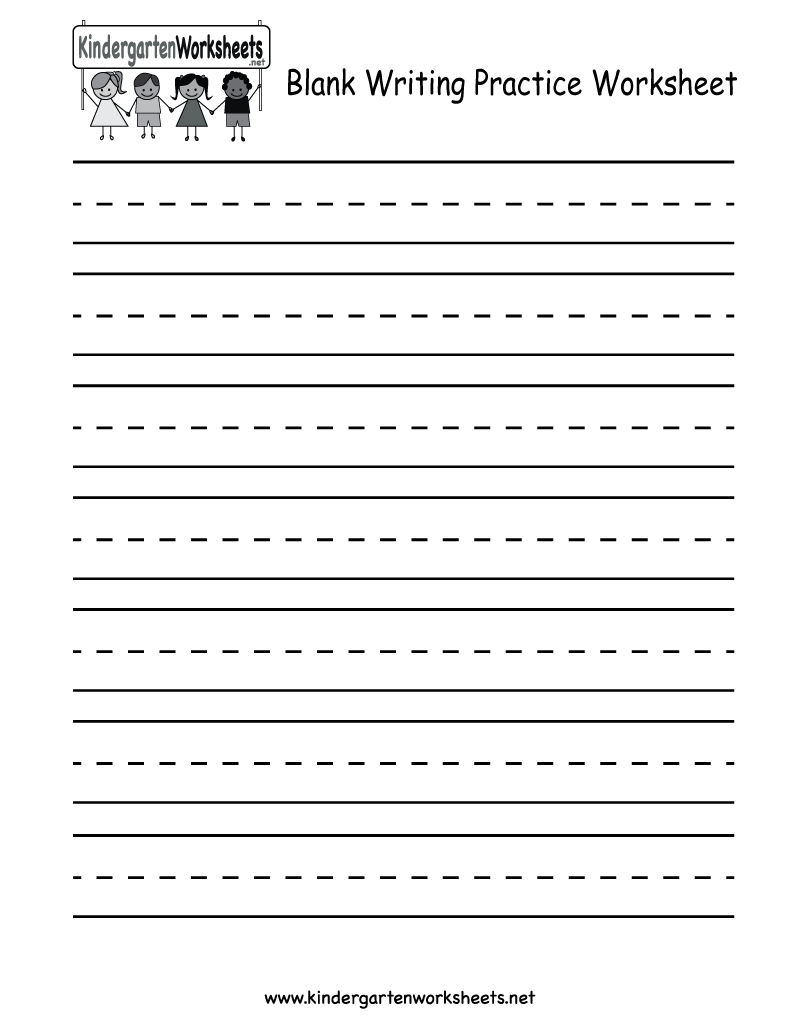 Blank Writing Practice Worksheet Worksheets Library