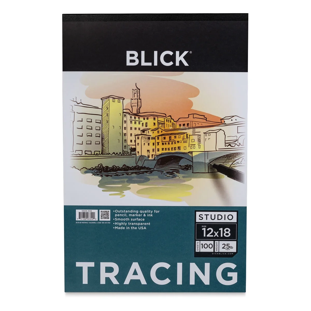 Blick Studio Tracing Paper Pad 12 X 18 100 Sheets Utrecht 