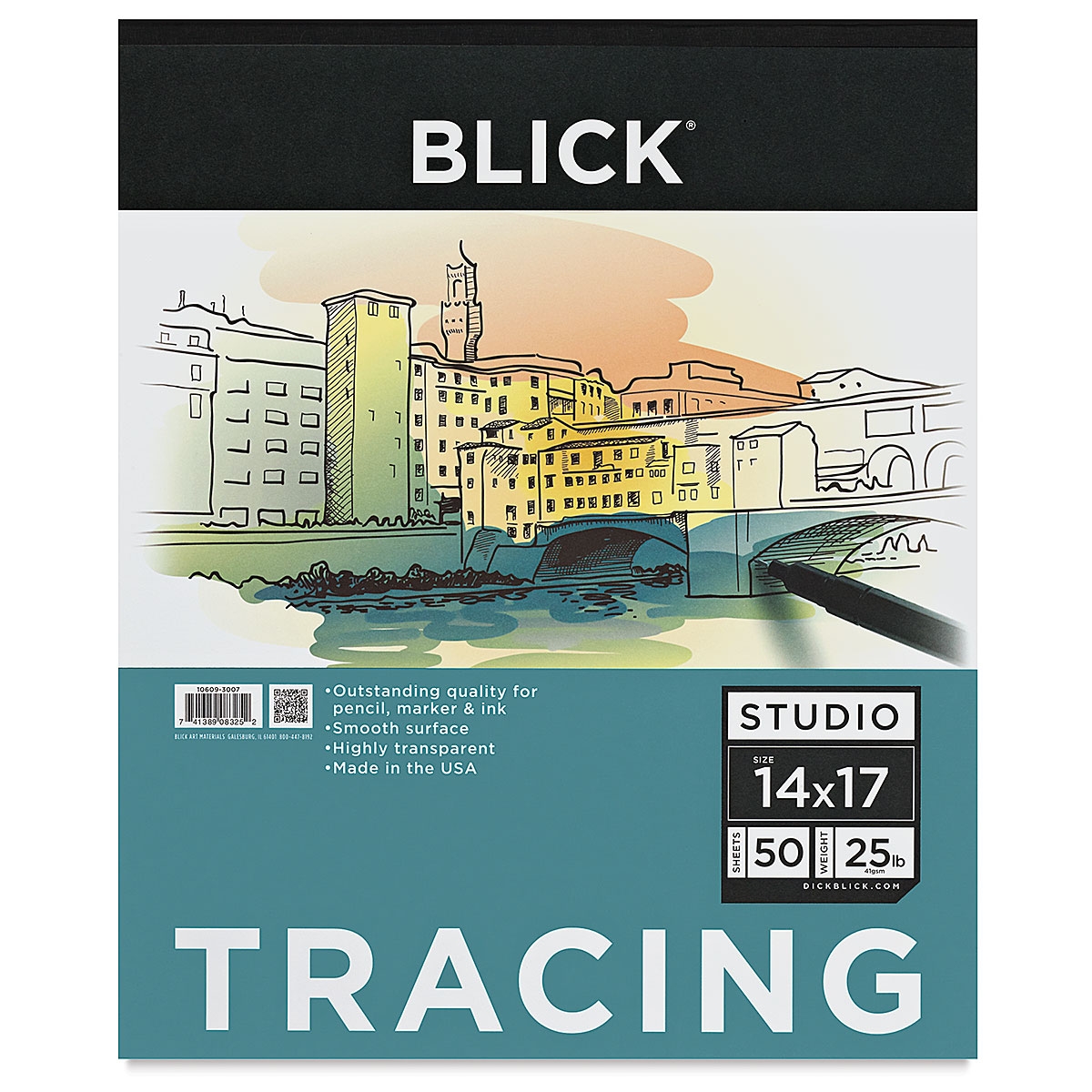Blick Studio Tracing Paper Pad 14 X 17 50 Sheets BLICK Art 