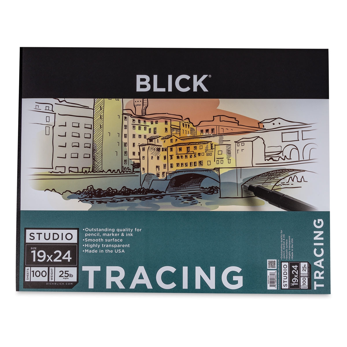 Blick Studio Tracing Paper Pad 19 X 24 100 Sheets Utrecht 