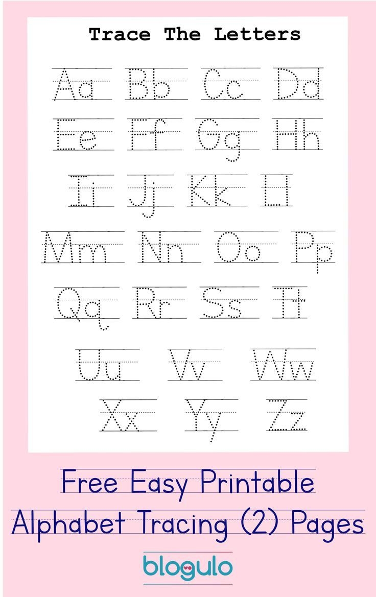 Easy Letter Tracing Worksheets