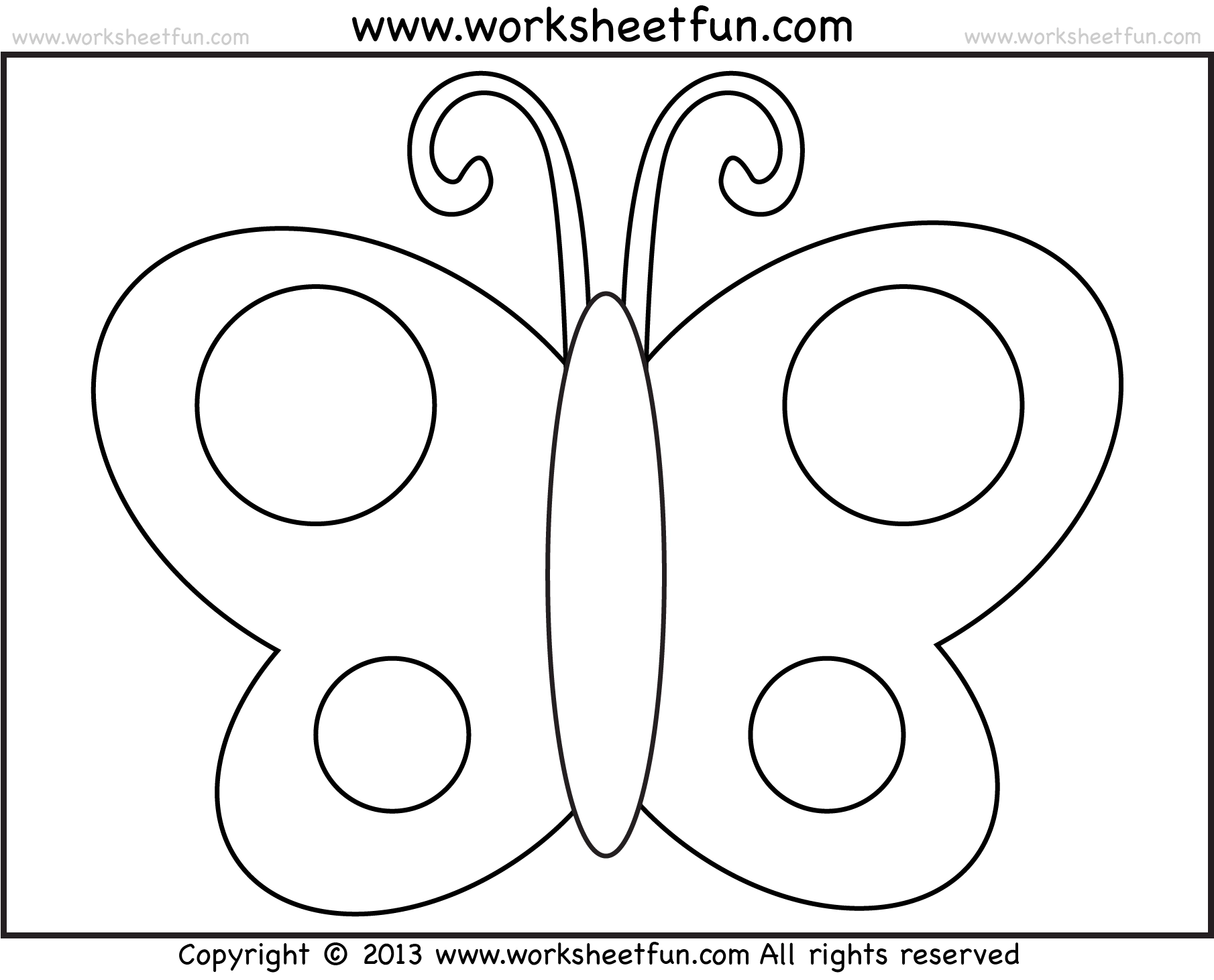 Butterfly Tracing And Coloring 4 Preschool Worksheets FREE 
