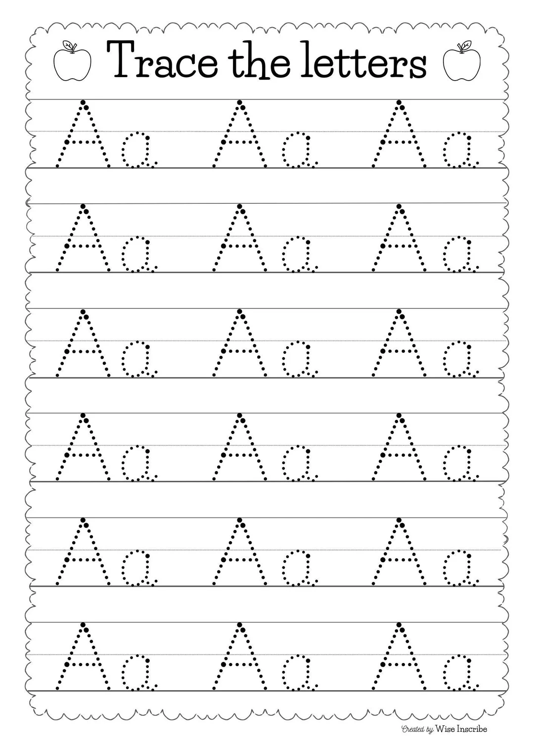 Alphabet Tracing Worksheets For Nursery