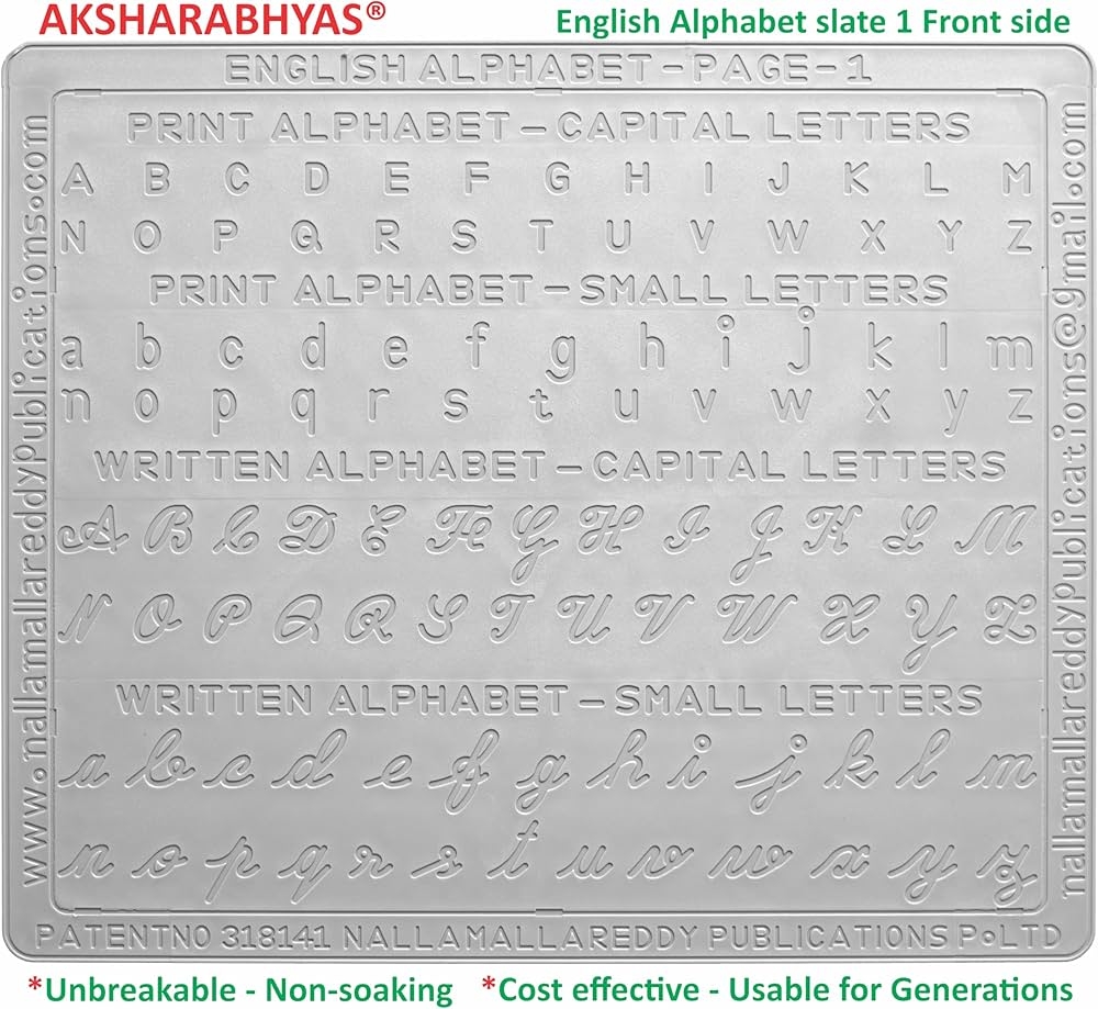 Buy English Copywriting Practice Book With Alphabet Slate For Kids Reusable Grooved Slate With Capital Small Cursive Letters amp Joinery Tails 