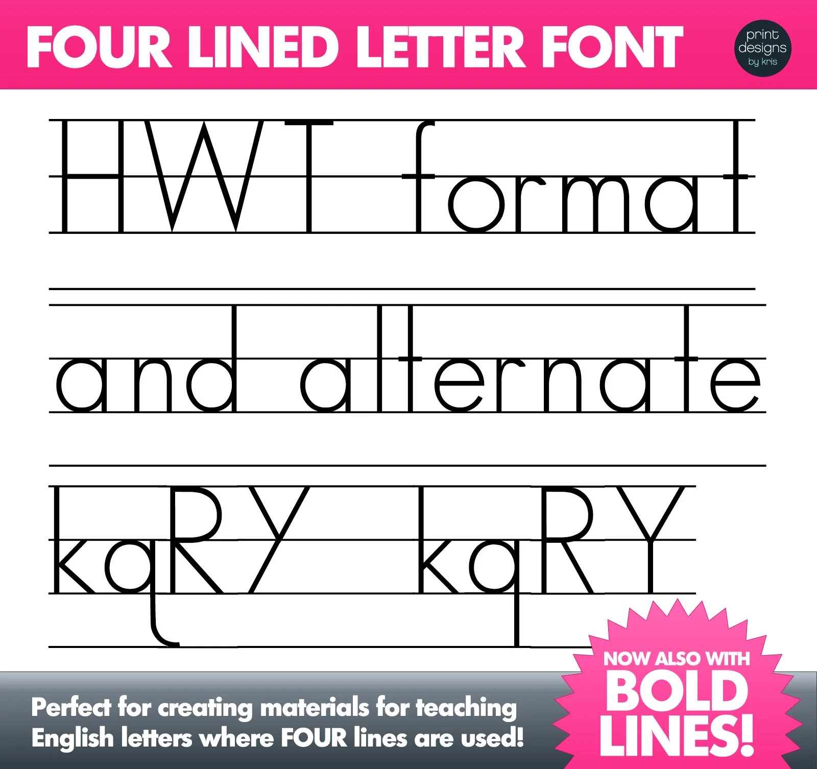 Tracing Font With Lines