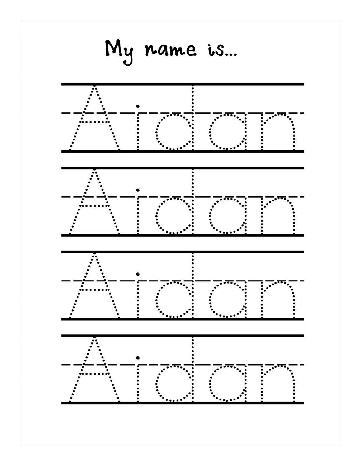 Buy Name Trace Worksheet DIGITAL FILE Printable For Pre 