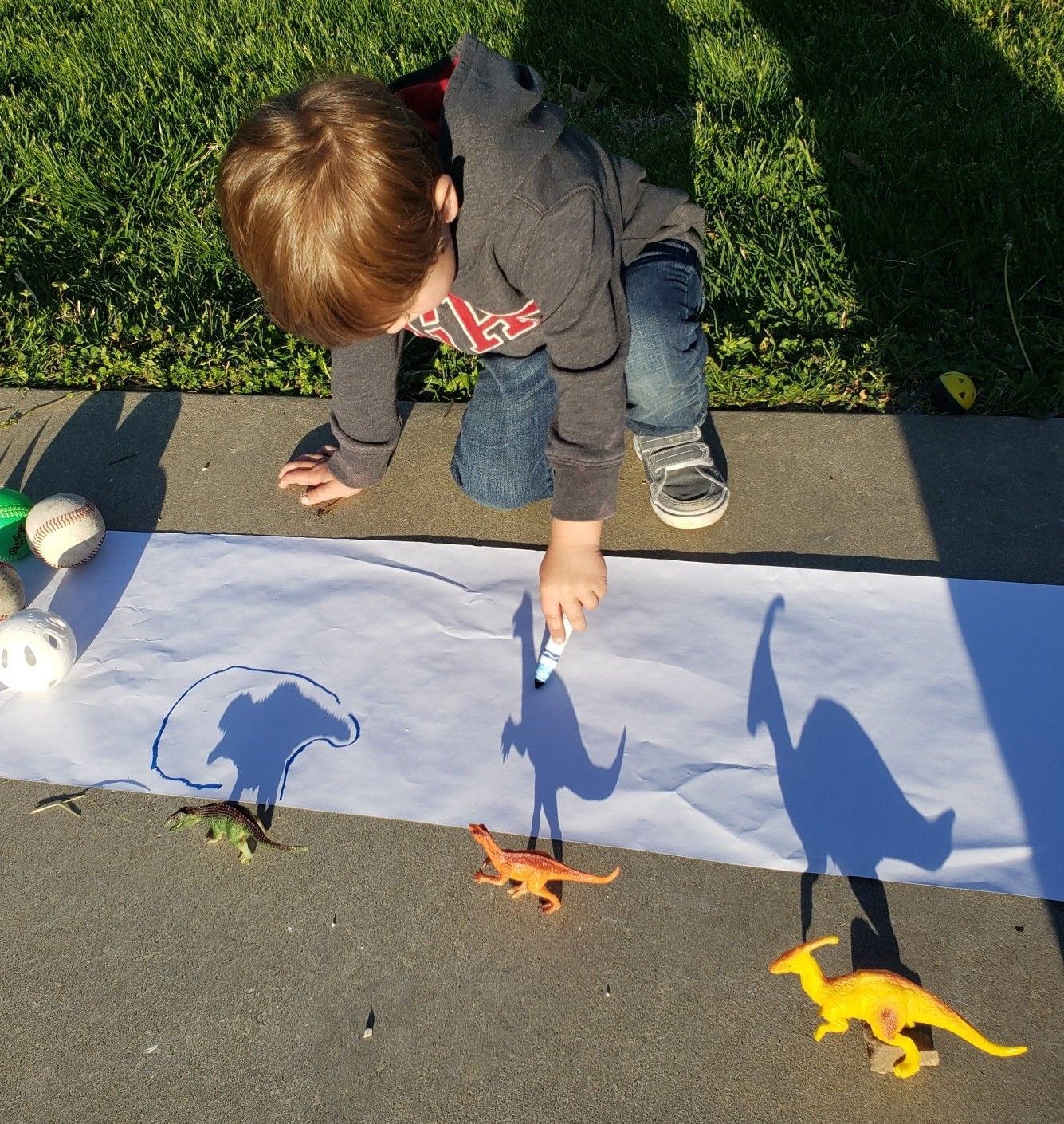 By Far My Favorite Outdoor Preschool Activity Shadow Tracing With 