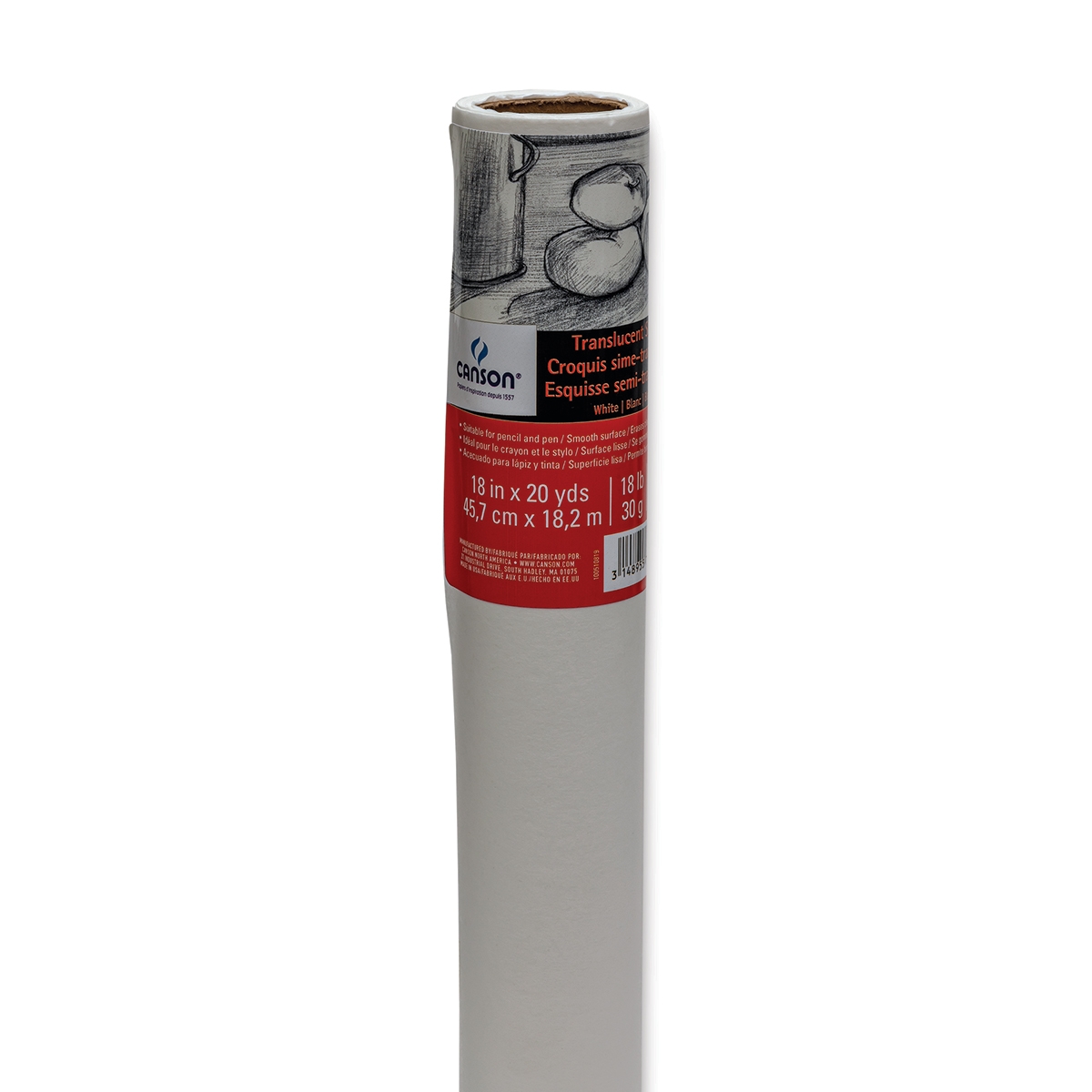 Canson Tracing Sketch Roll 10W 18 X 20 Yds White BLICK Art 