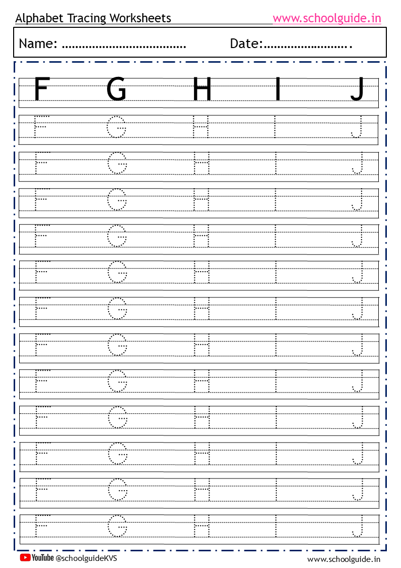 Capital Letters Tracing Worksheets For Kids