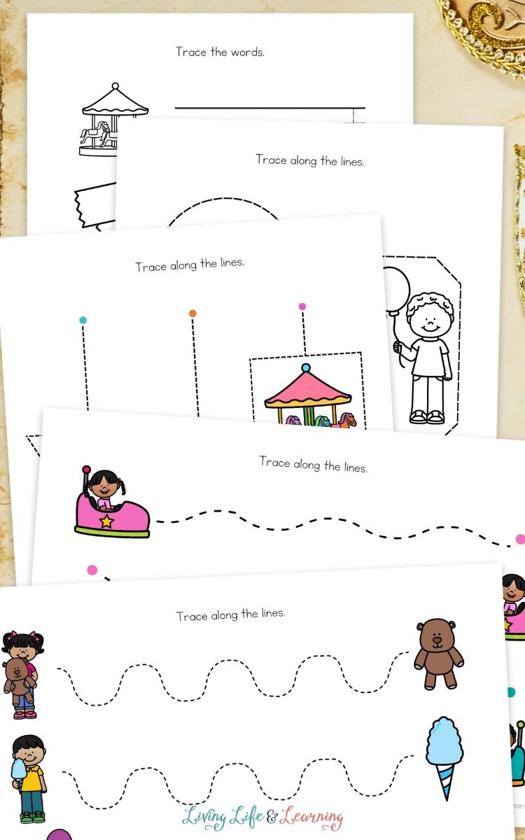 Carnival Tracing Worksheets To Boost Early Writing Skills