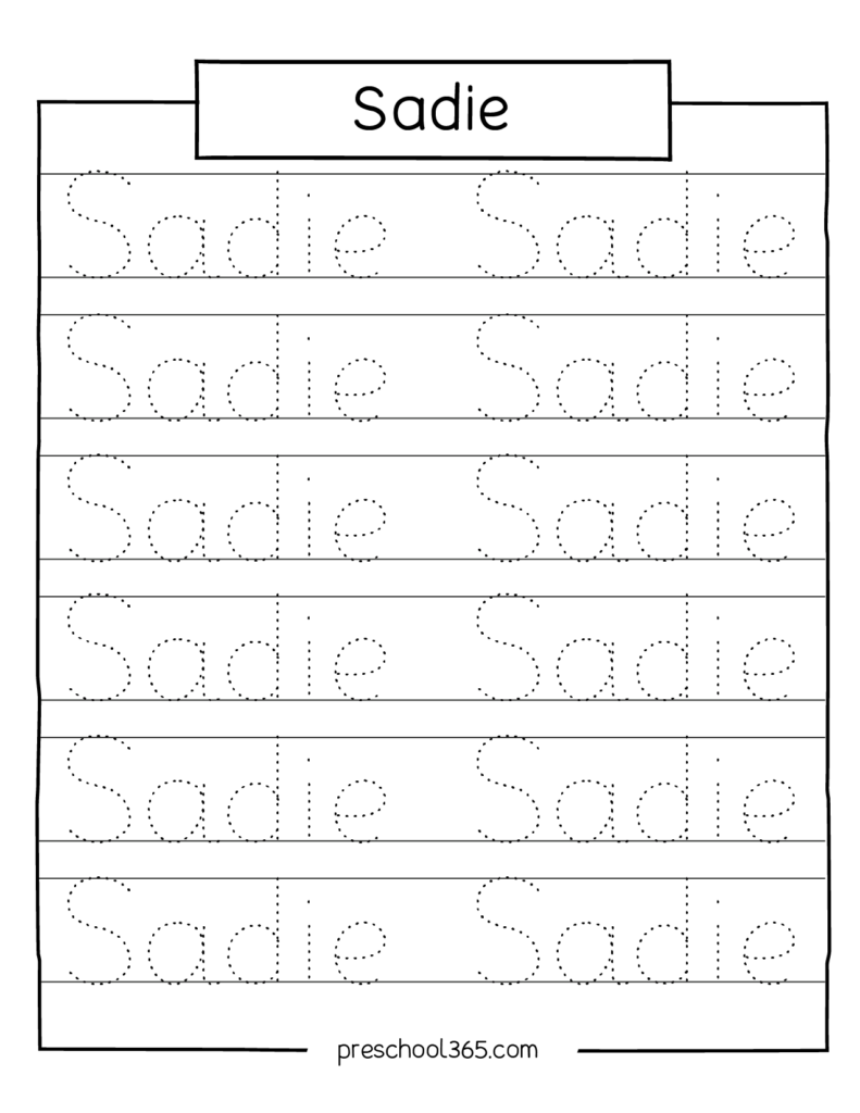 Name Tracing Worksheet Printable