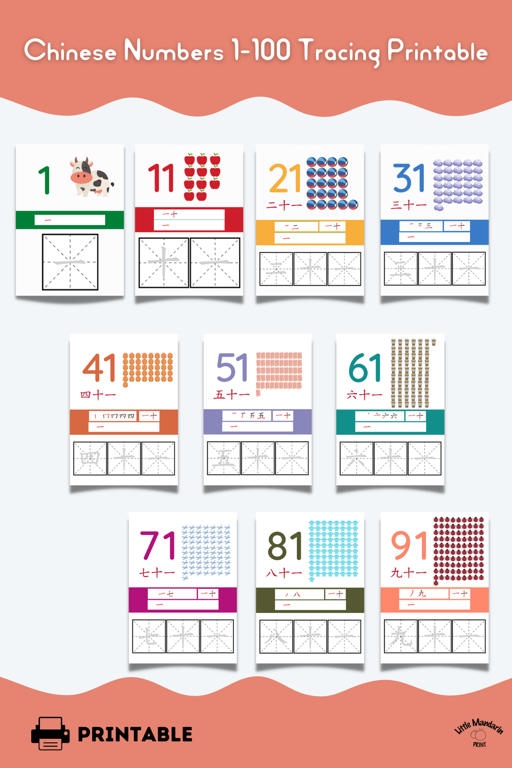 Chinese Number Tracing