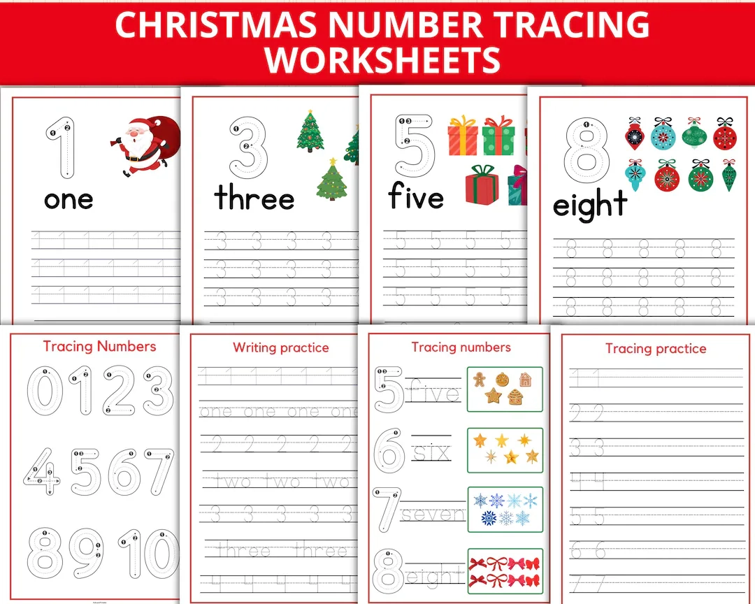 Christmas Number Tracing