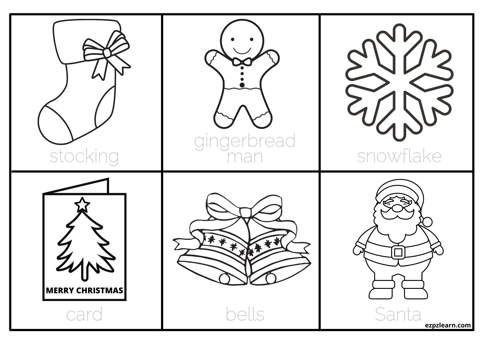 Preschool Christmas Tracing