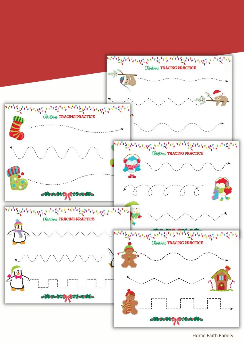 Christmas Tracing A Line Practice Workbook Christmas Tracing A Line Practice Workbook