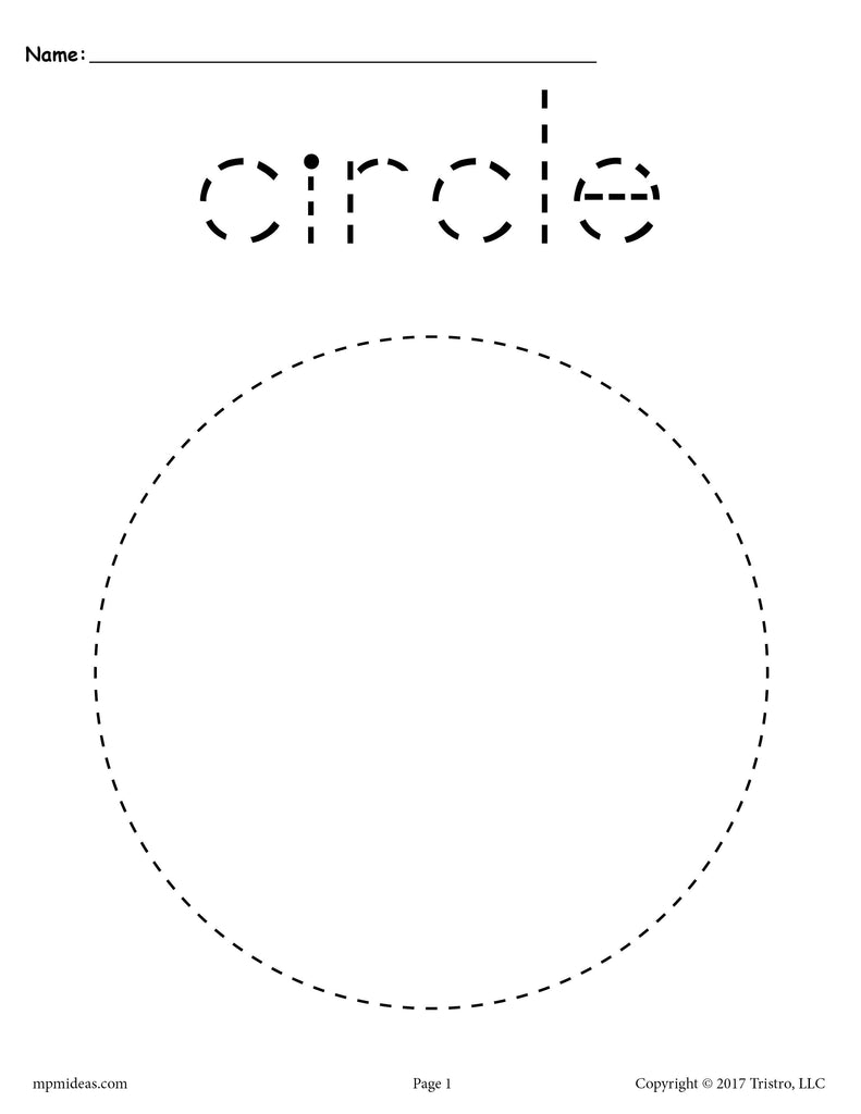 Tracing Circles Worksheets Pdf