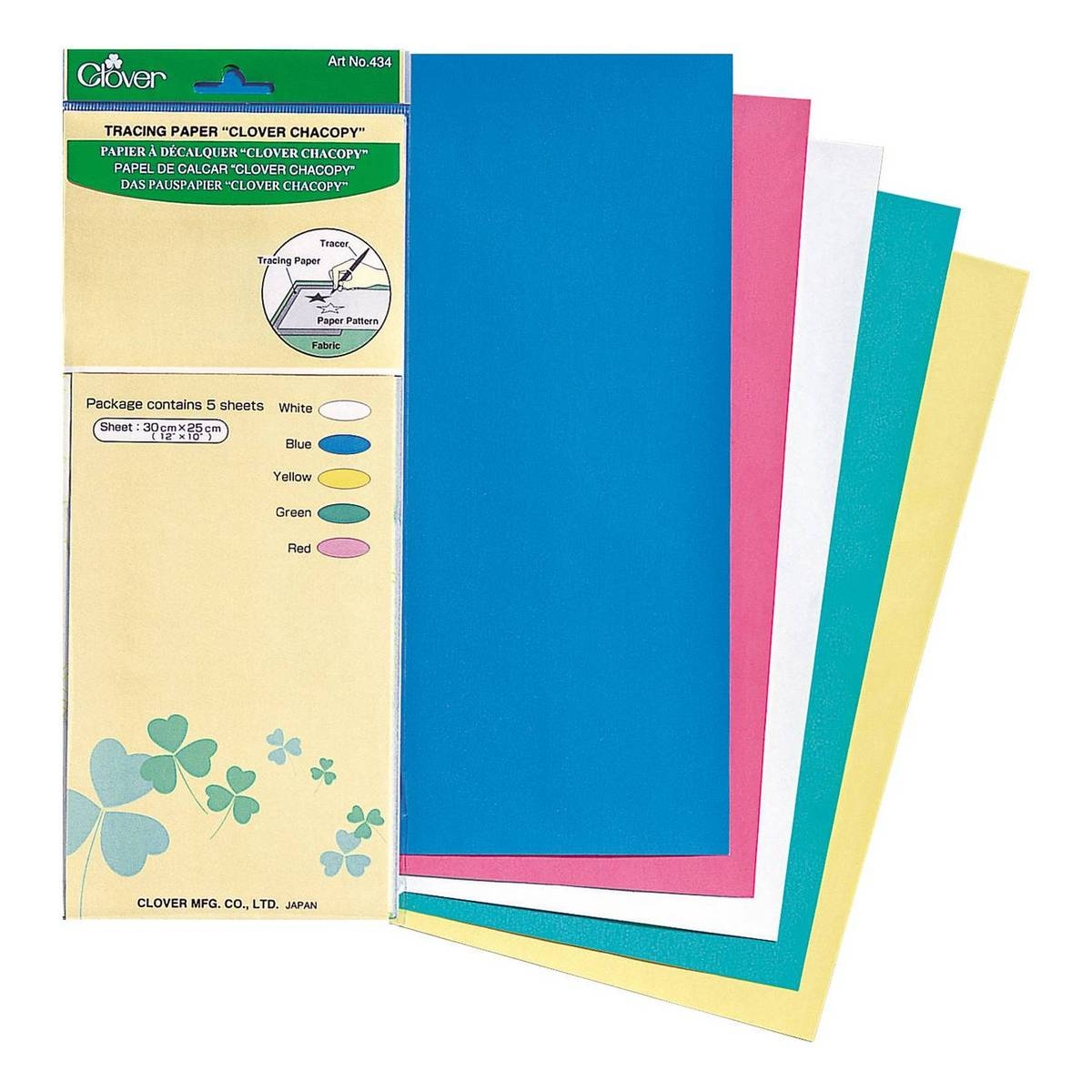 Clover Tracing Paper 5 Sheets Hobbycraft