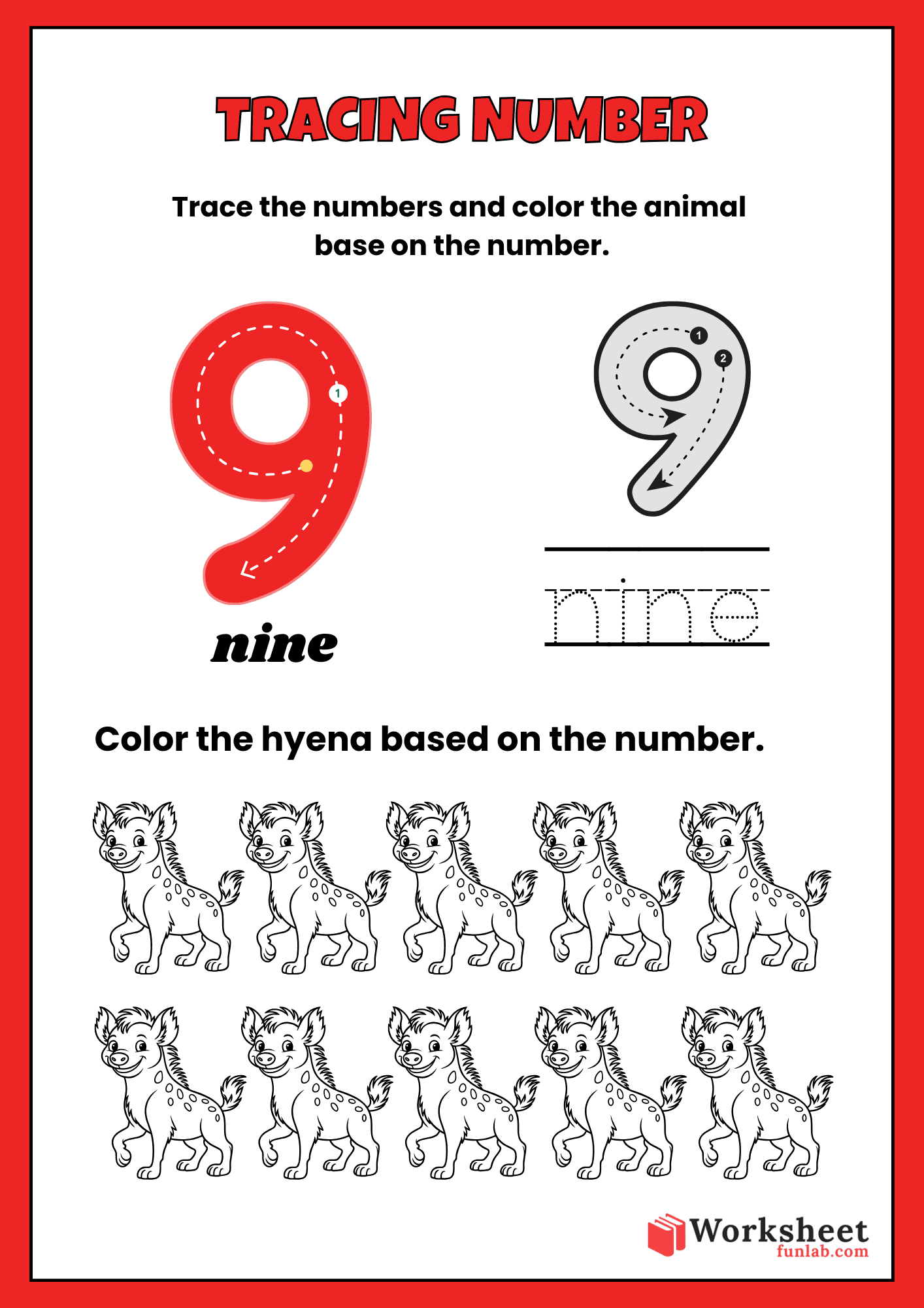 Large Tracing Number 9