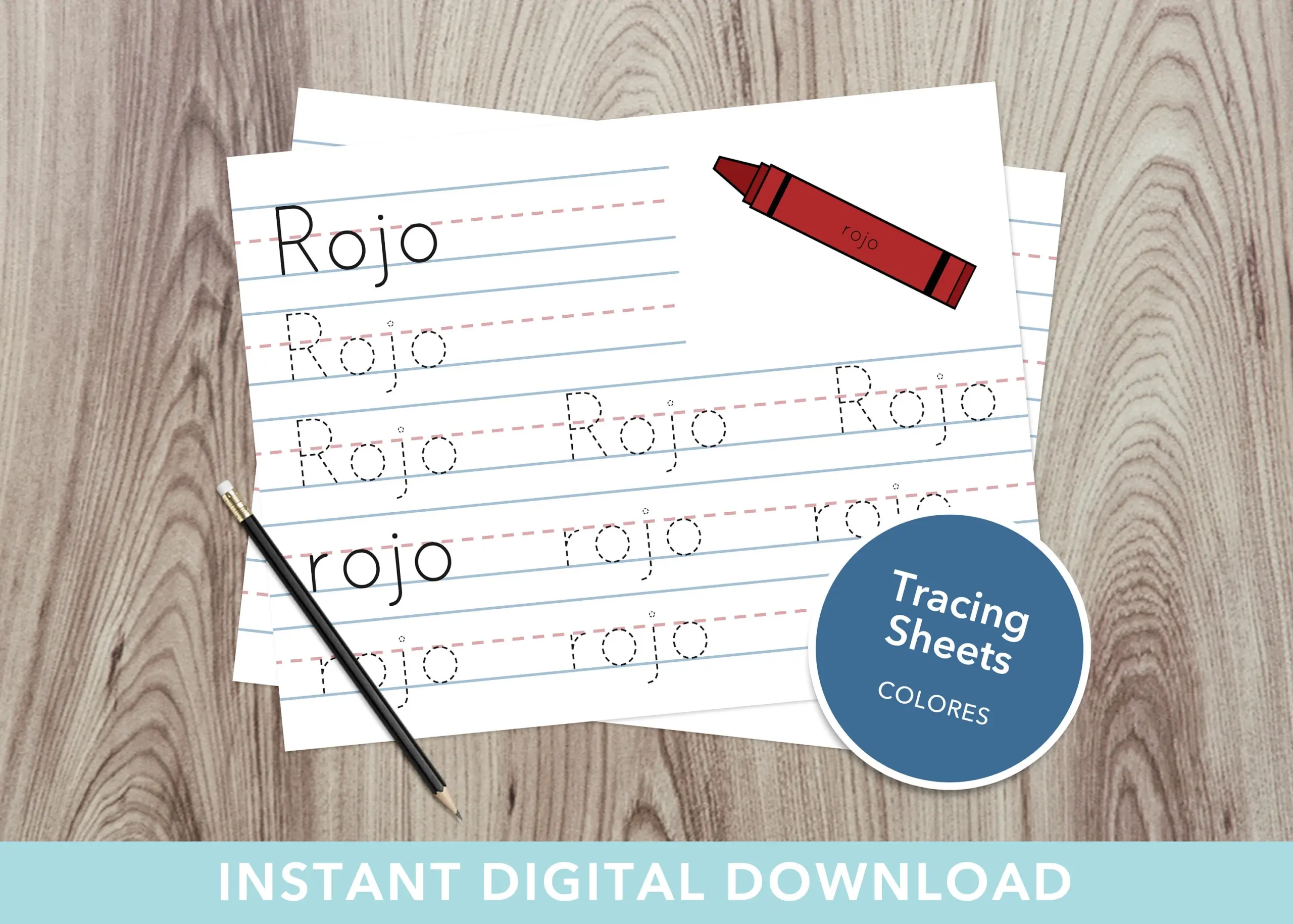 Color Tracing Pages Colores En Espa ol Spanish Colors 