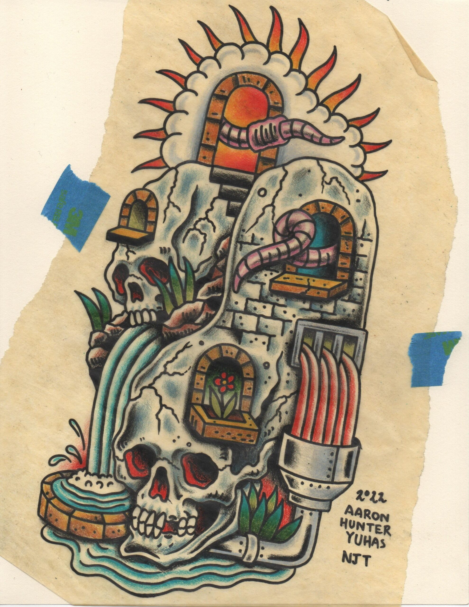 Colored Pencils On Tracing Paper Crooked Because That s How It 