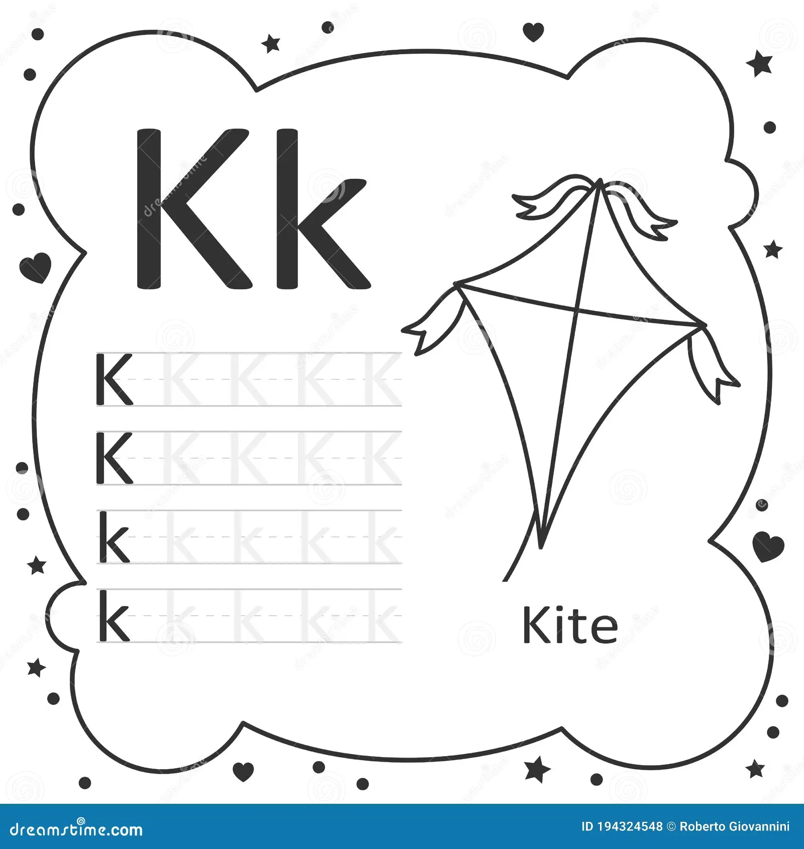 Kite Tracing Worksheet