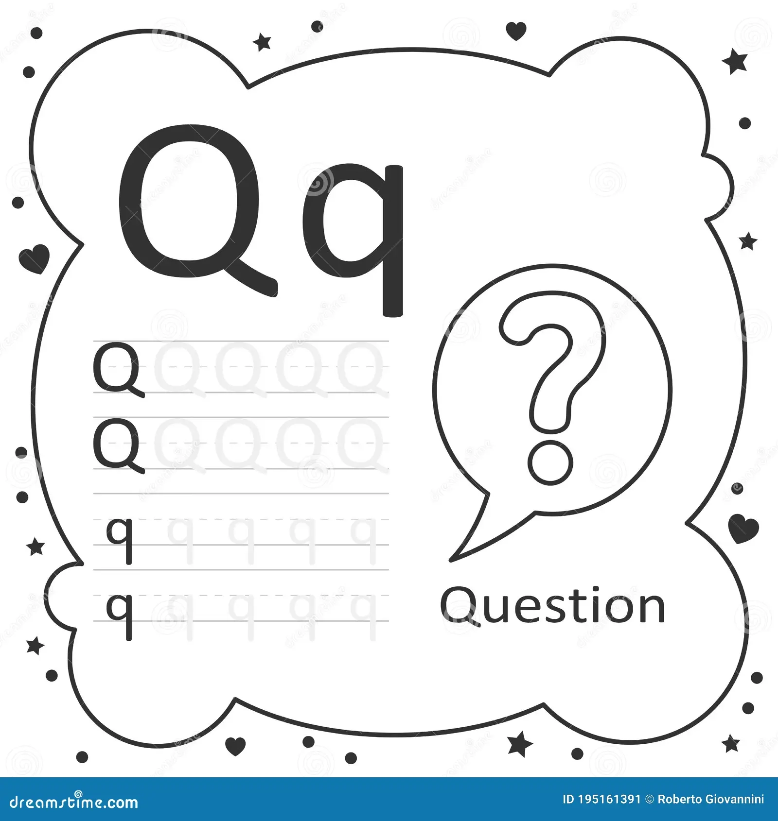 Coloring Alphabet Tracing Letters Question Stock Illustration Coloring Alphabet Tracing Letters Question Stock Illustration