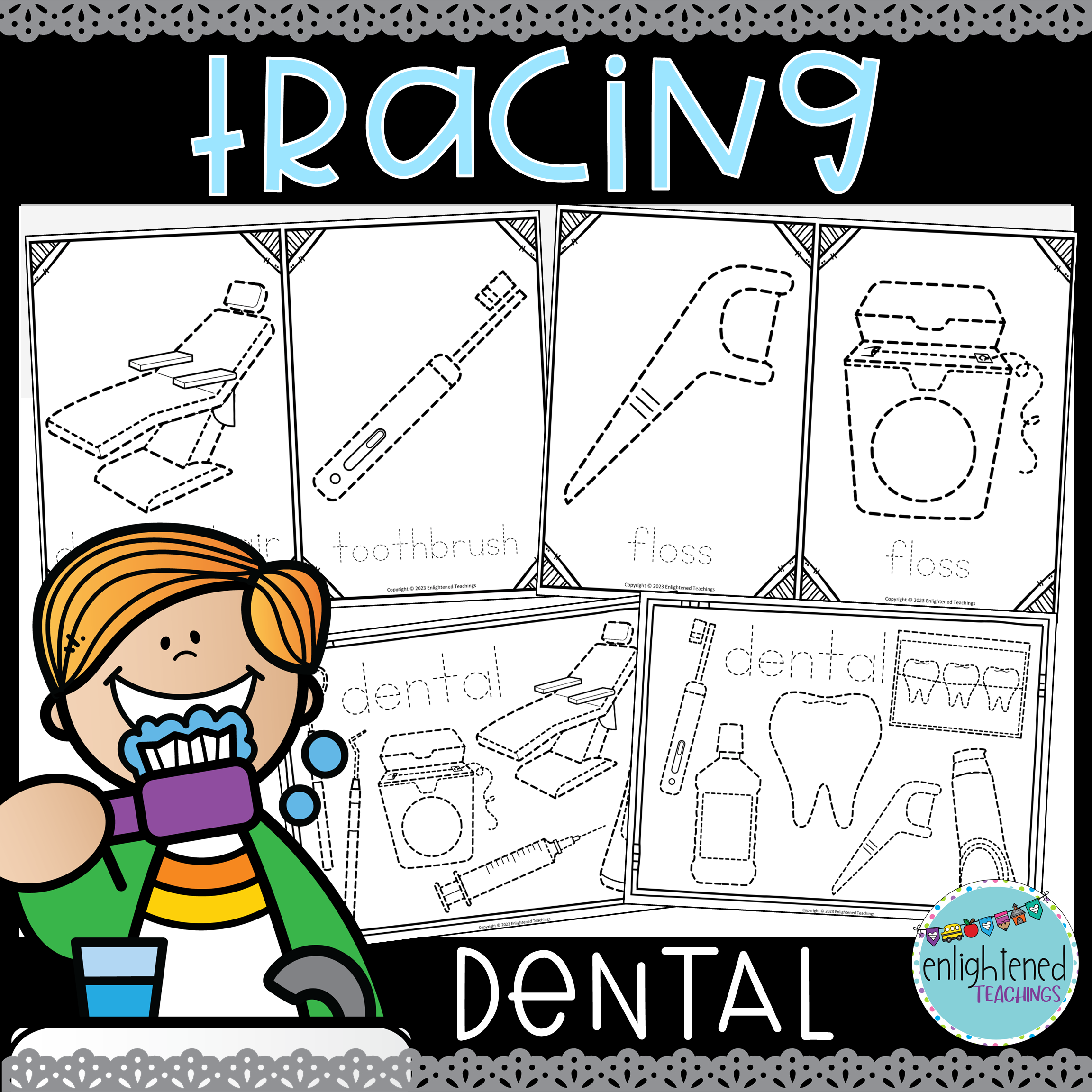 Tooth Tracing Worksheet