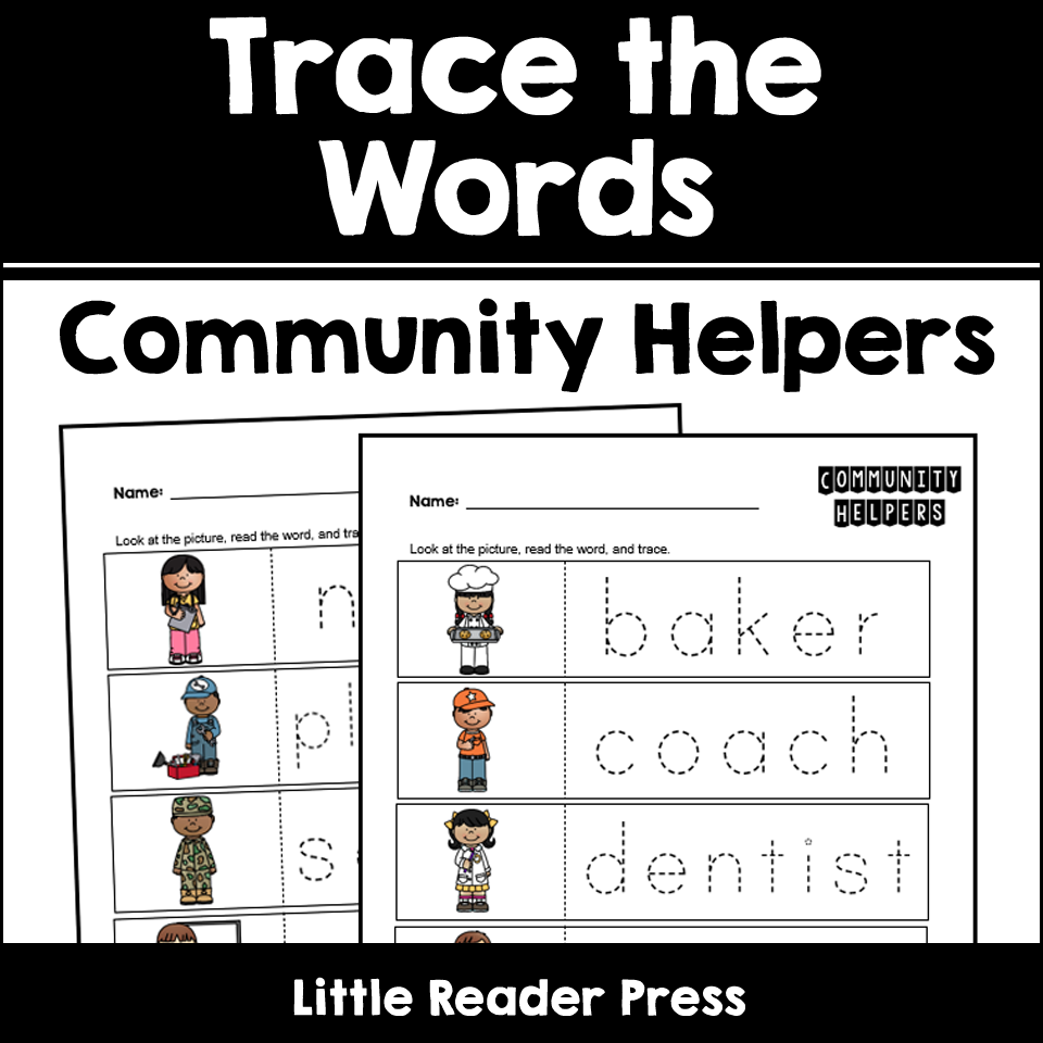 Community Helpers Trace The Words Worksheets Made By Teachers