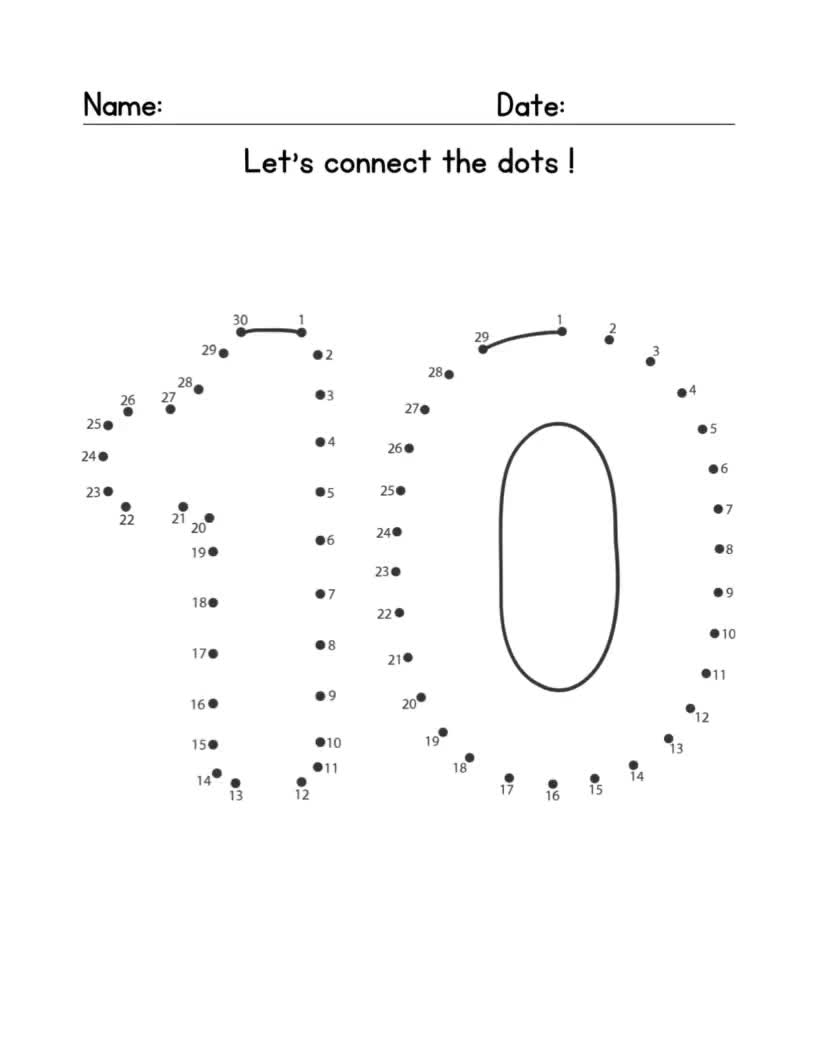 Connect The Dots Printable Pages Number Tracing Preschool Number 0 To 20 Dot To Dot Worksheet For Kid Homeschool Busy Book