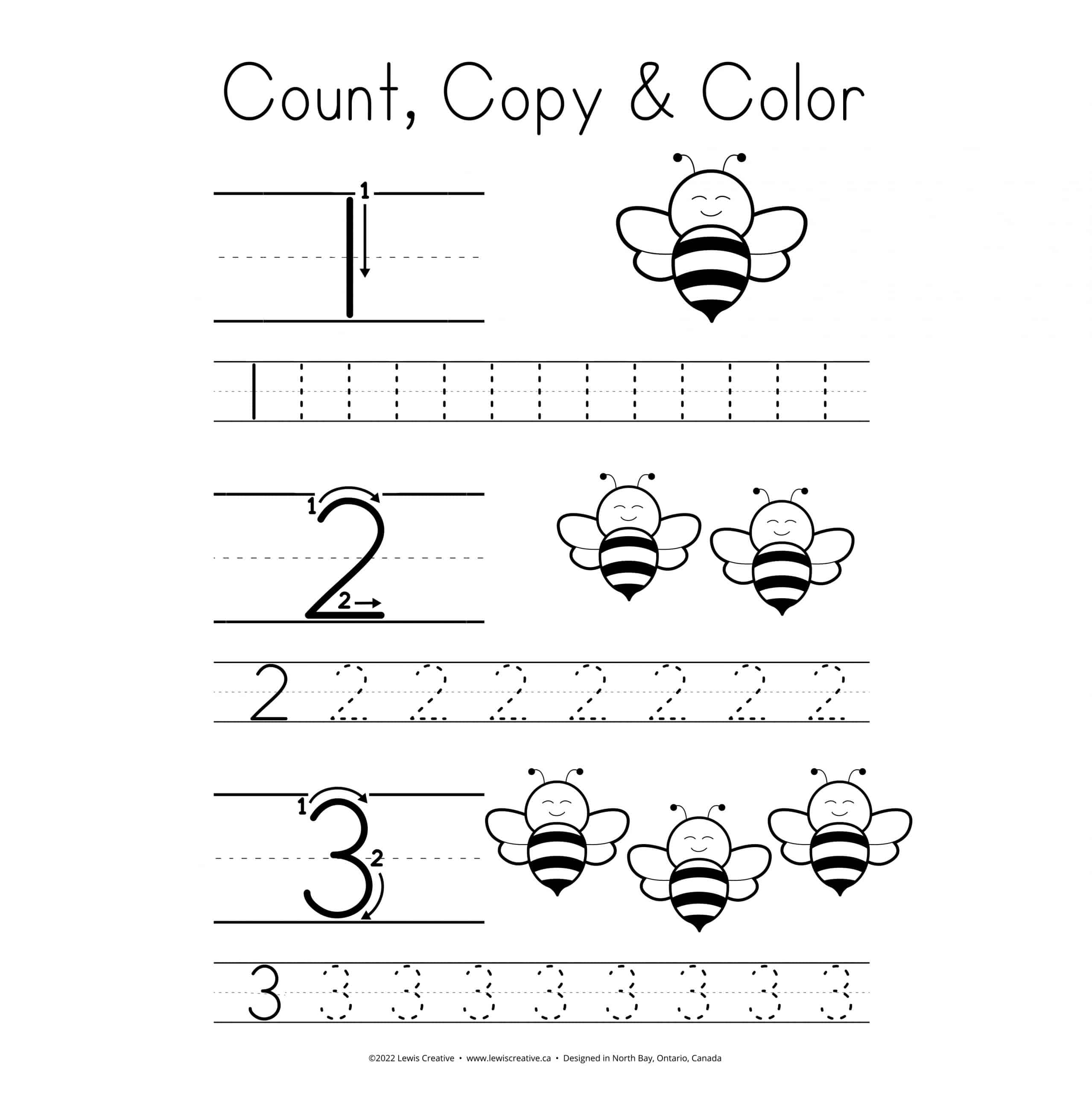 Bee Tracing Worksheet