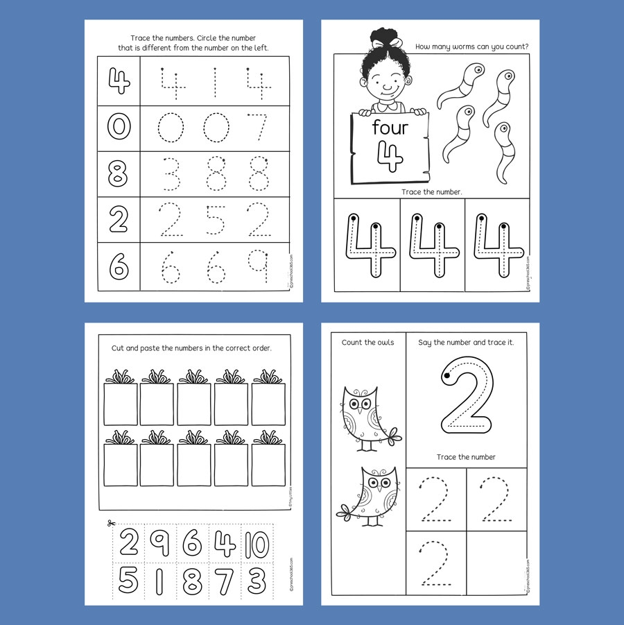 Counting amp Number Tracing Activity Pack Numbers 1 10 