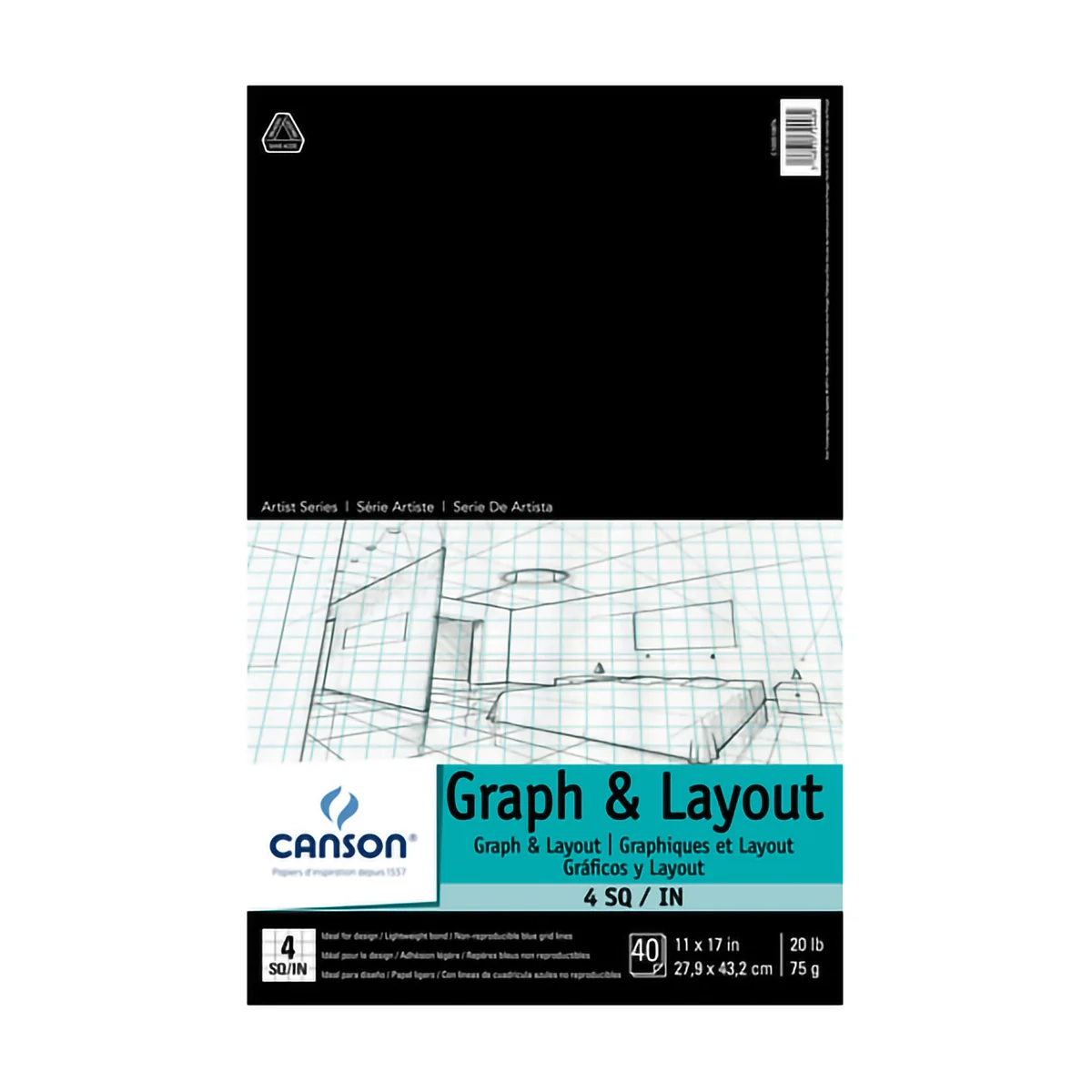 CROSS SECTION PAPER PAD 4 X 4 GRID 11 X 17 Hull s Art 