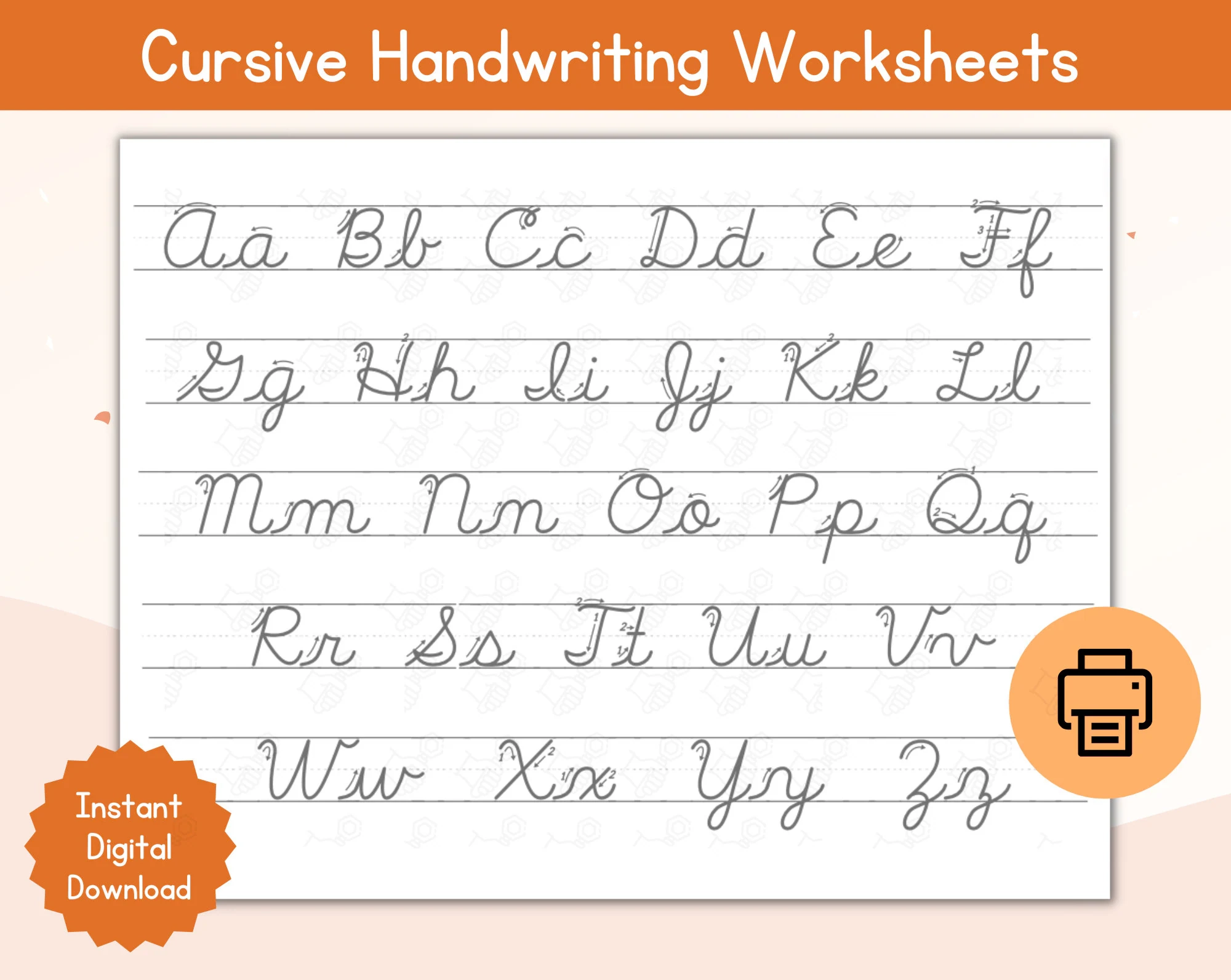 Cursive Alphabet Tracing Worksheet Printable Cursive Alphabet Cursive Alphabet Tracing Worksheet Printable Cursive Alphabet