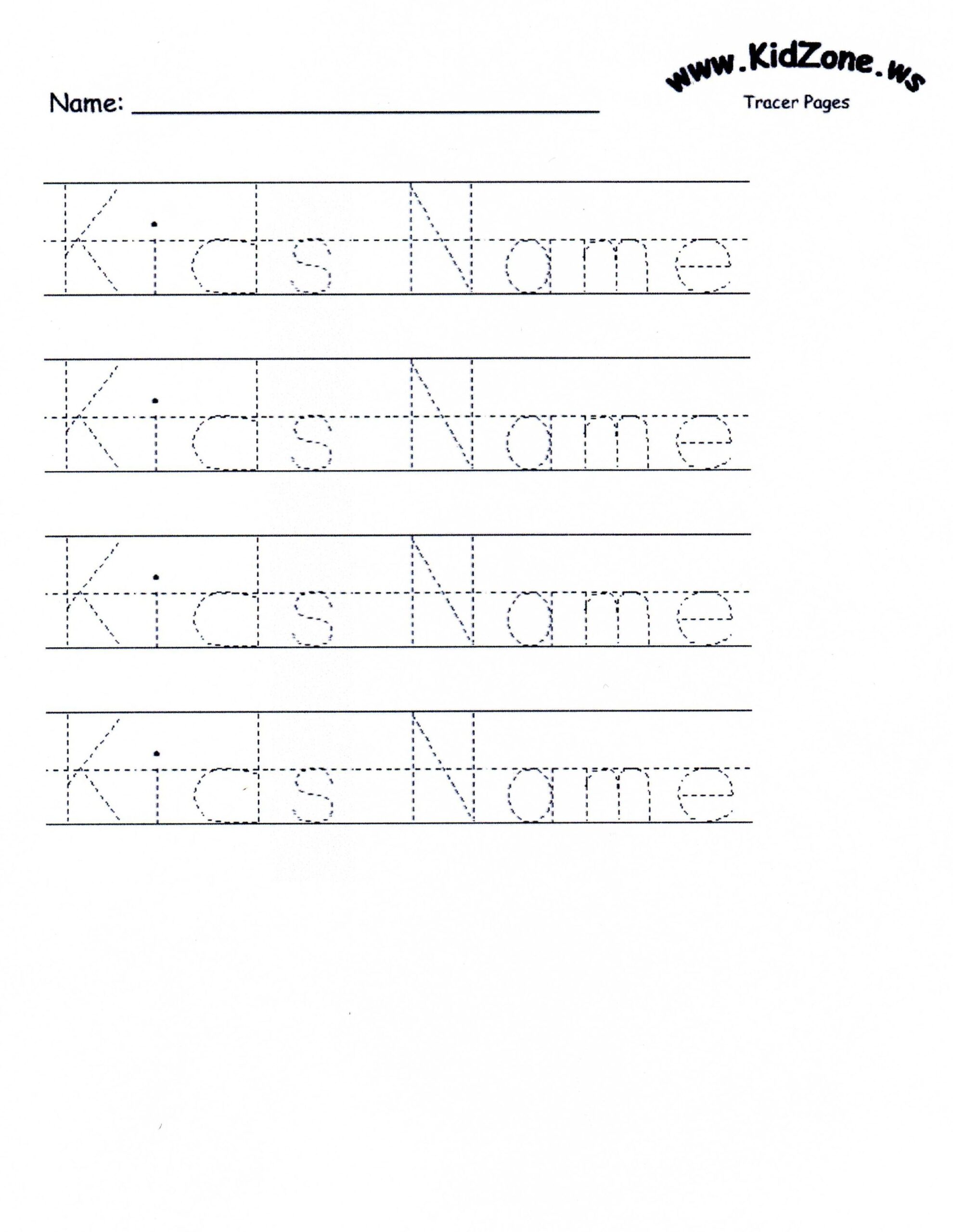 Personalized Name Tracing Worksheets