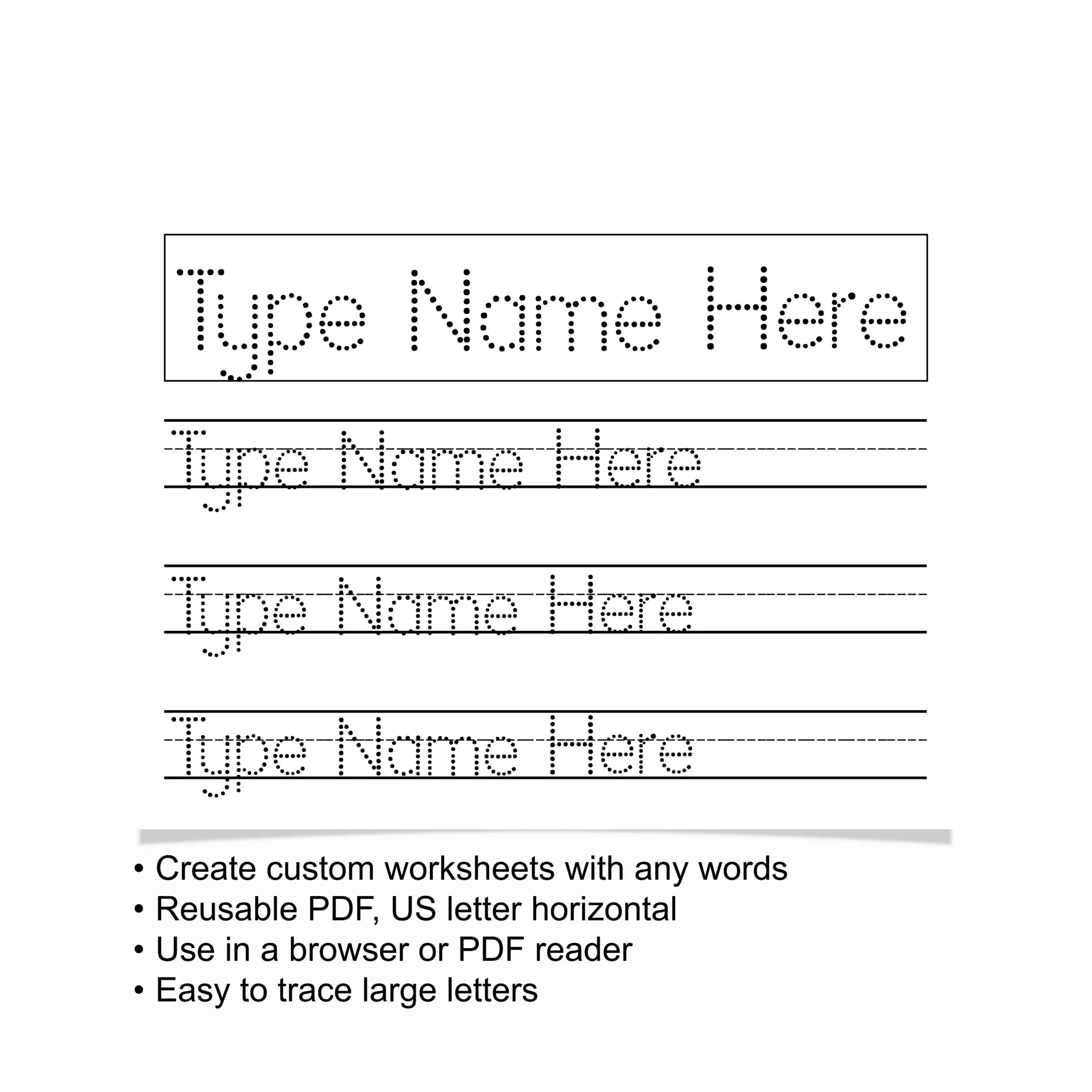 Make Your Own Letter Tracing Worksheets