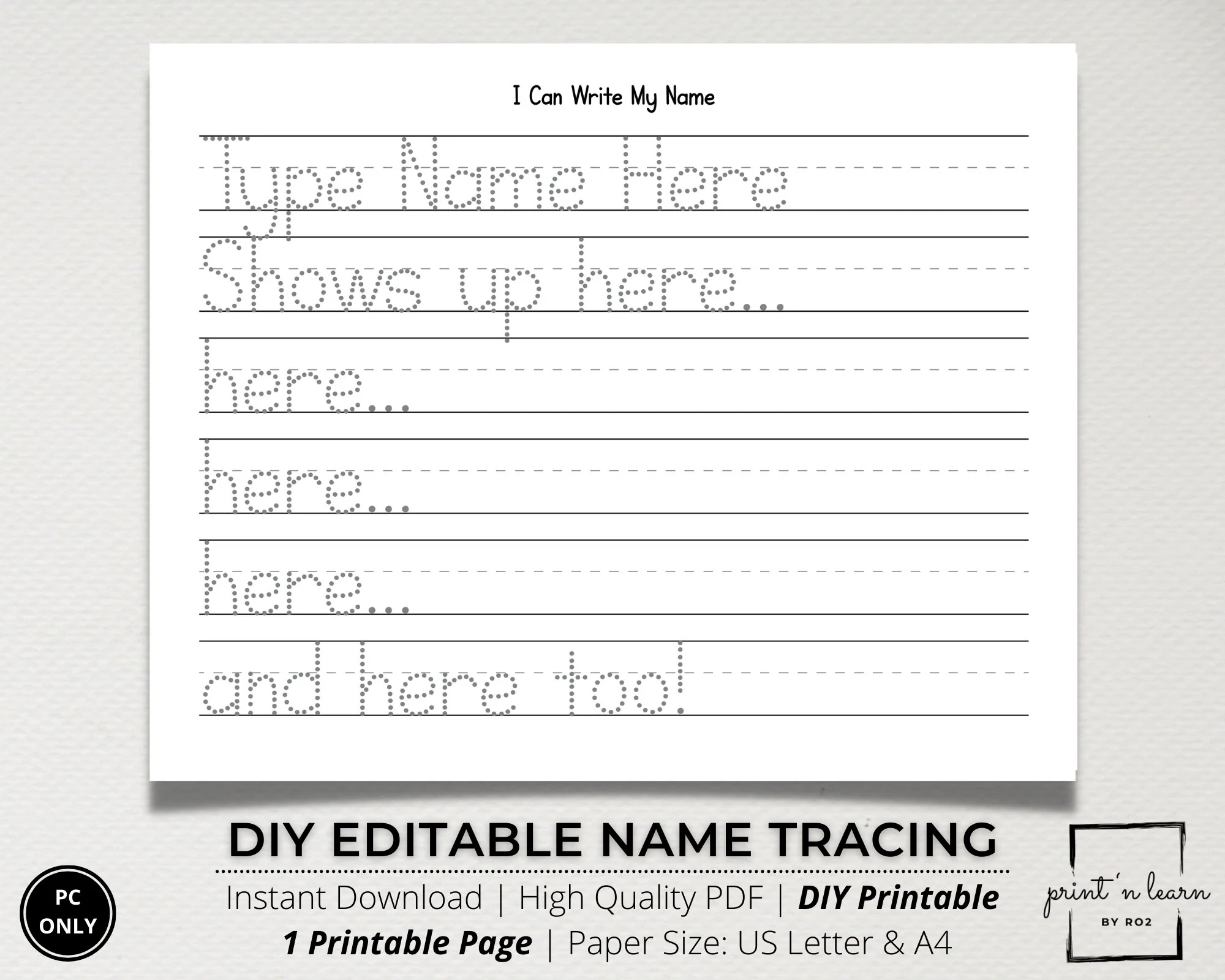 Diy Tracing Worksheets