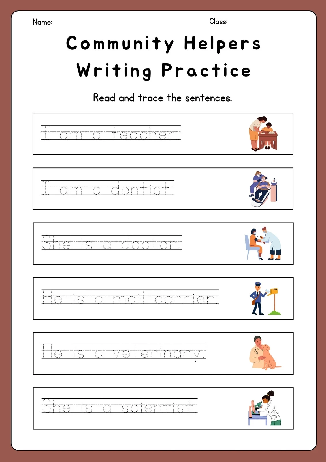 Customize 34 Kindergarten Community Helpers Worksheets Templates 