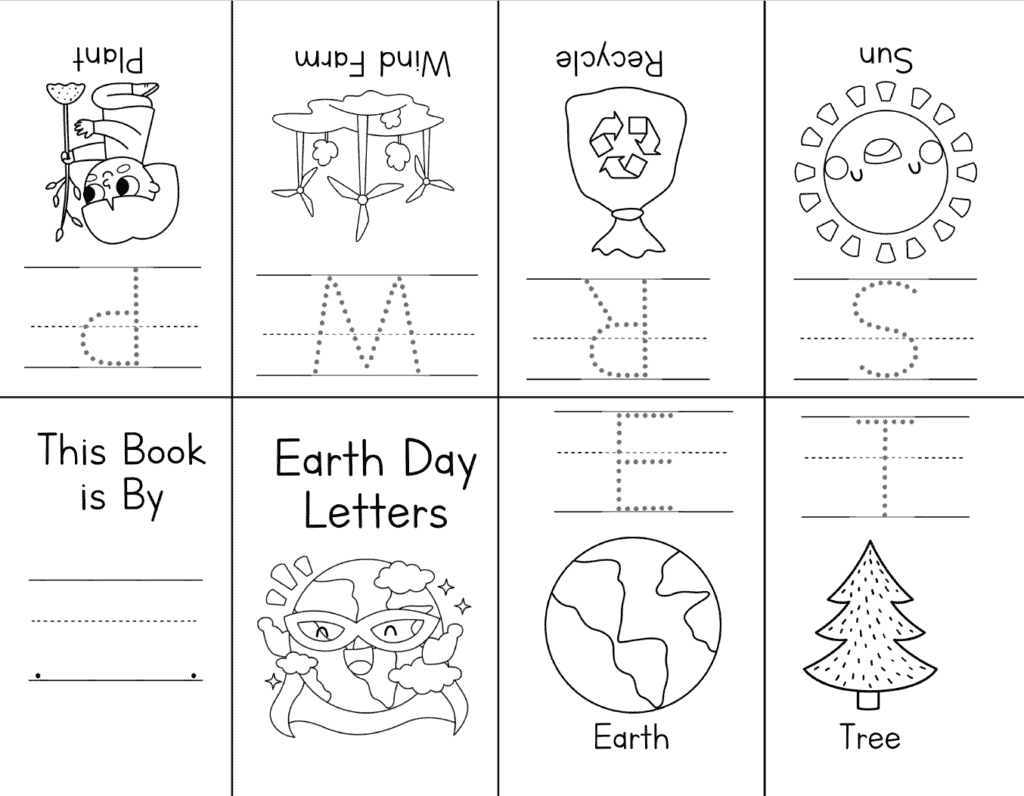 Earth Day Tracing Worksheets