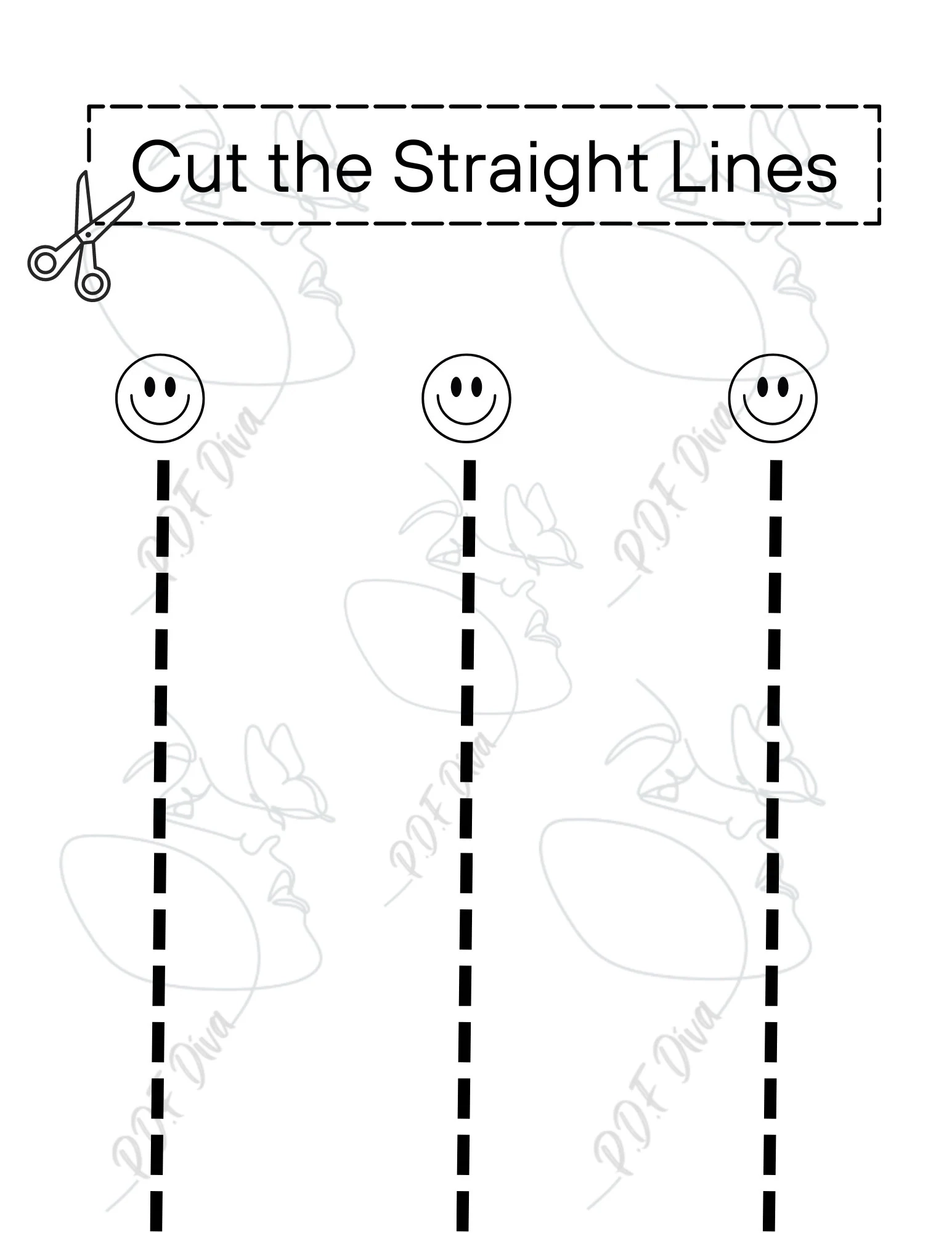 Cutting Practice Preschool Scissors Cutting Paper Kindergarten 